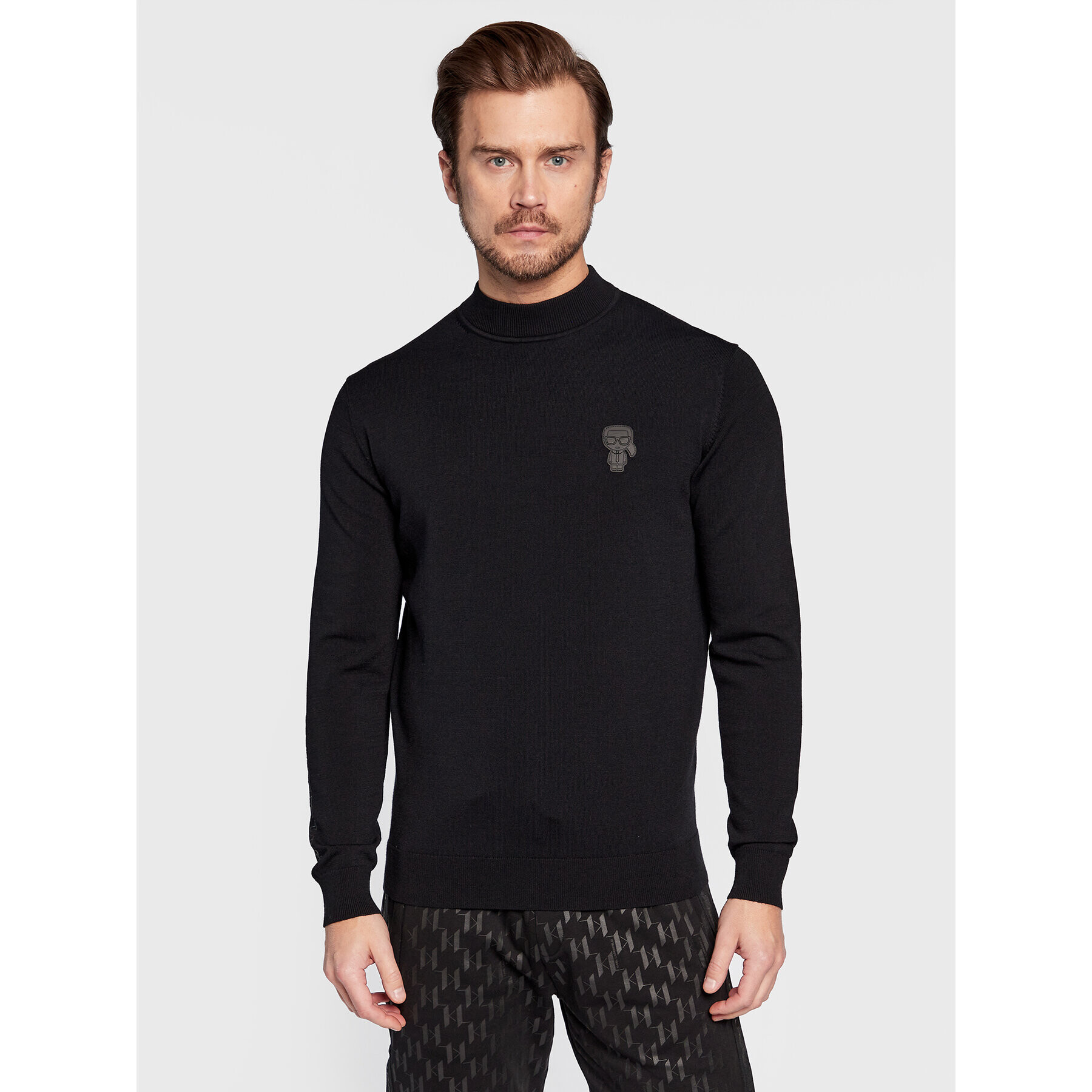 KARL LAGERFELD Svetr 655031 524304 Černá Slim Fit - Pepit.cz