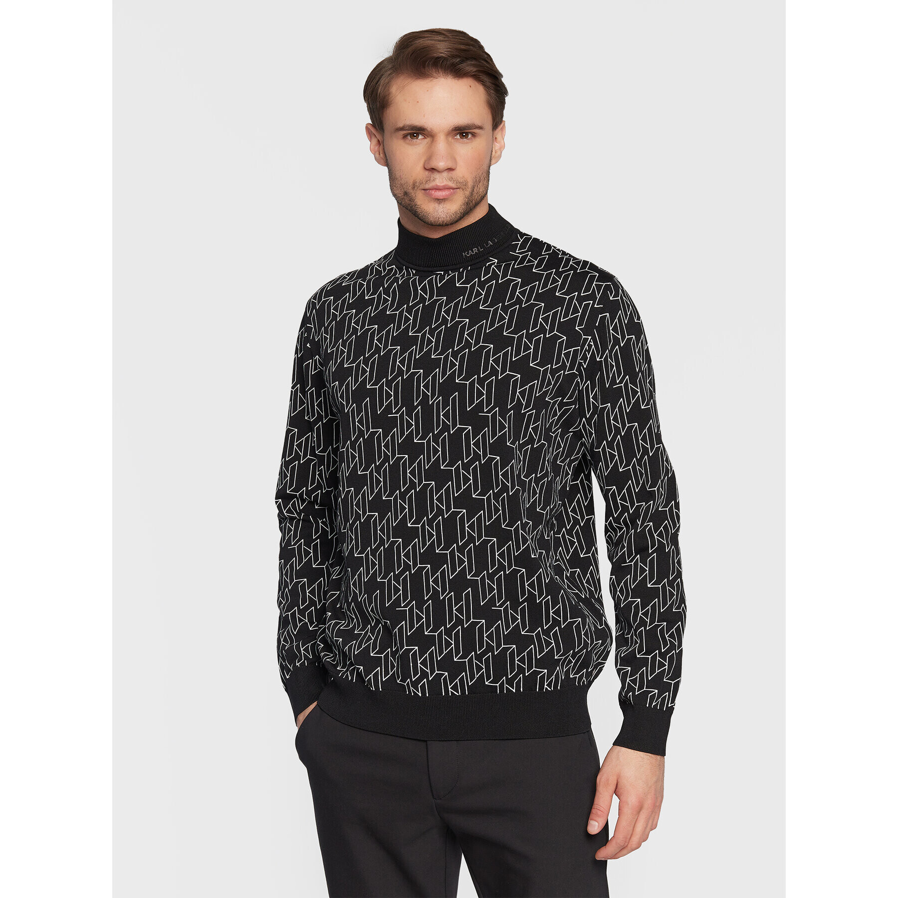 KARL LAGERFELD Svetr Knit 655011 524304 Černá Regular Fit - Pepit.cz