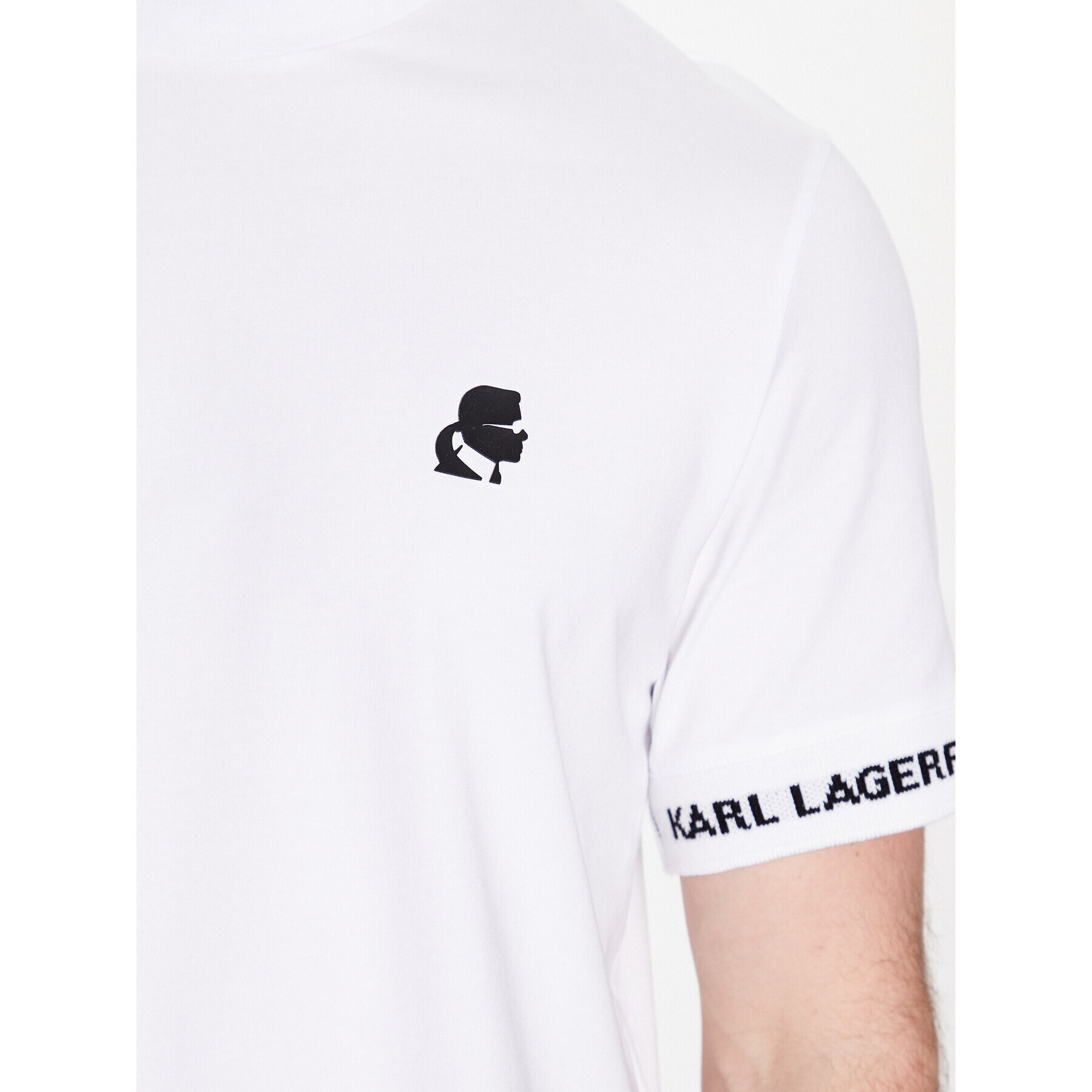 KARL LAGERFELD T-Shirt 755023 532221 Bílá Regular Fit - Pepit.cz