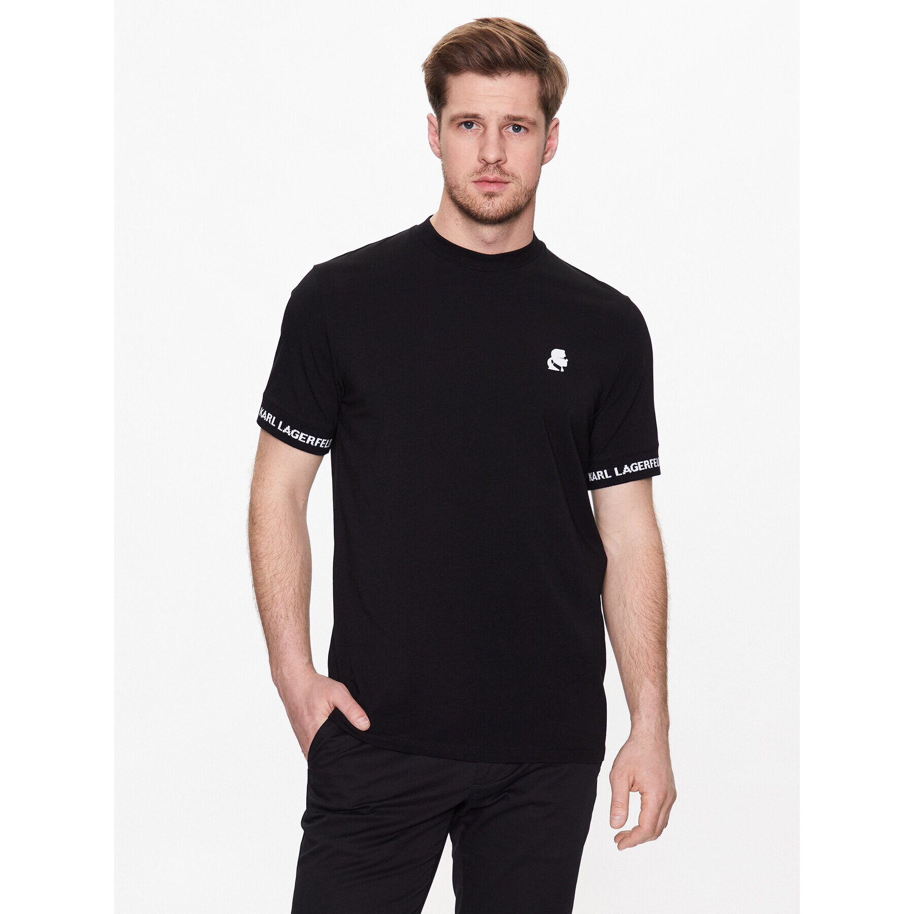 KARL LAGERFELD T-Shirt 755023 532221 Černá Regular Fit - Pepit.cz