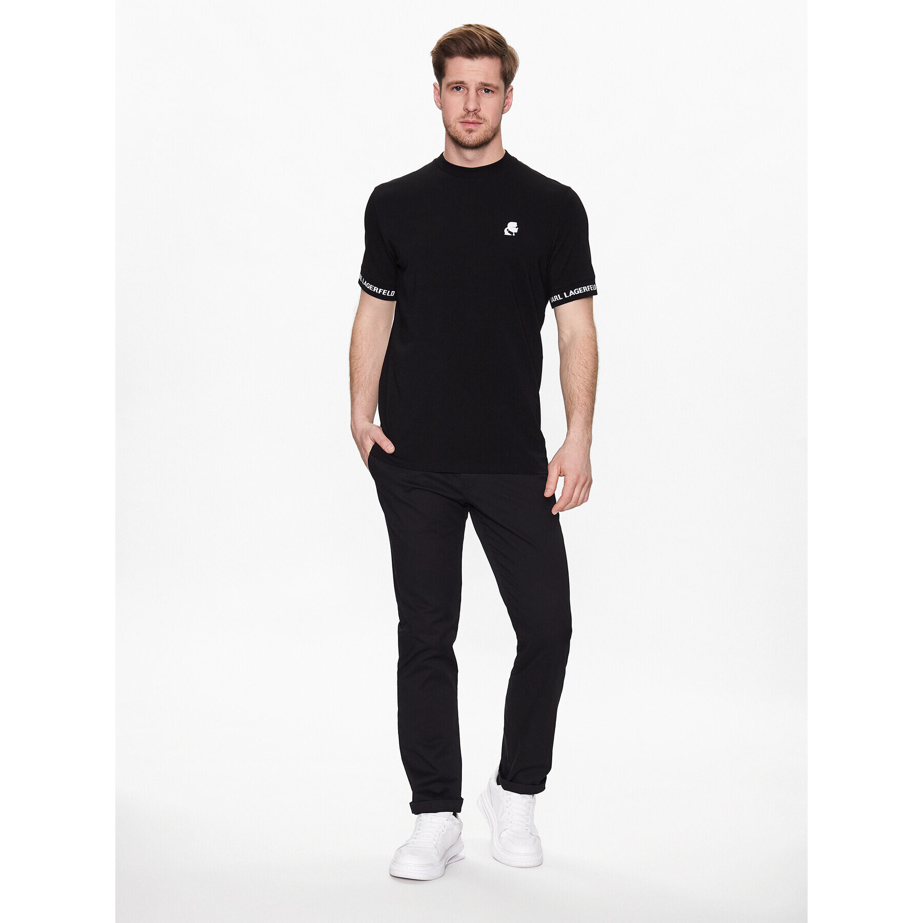 KARL LAGERFELD T-Shirt 755023 532221 Černá Regular Fit - Pepit.cz