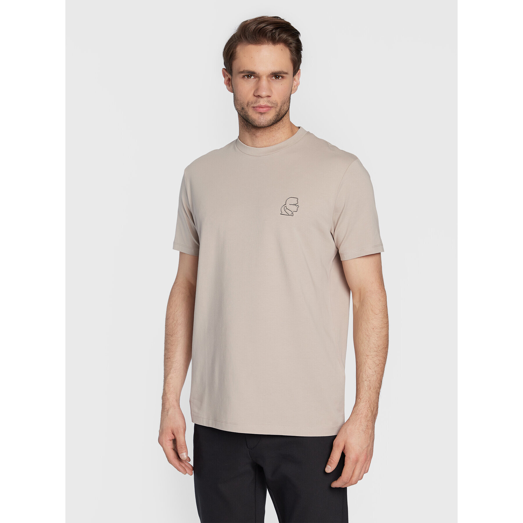 KARL LAGERFELD T-Shirt 755024 524221 Béžová Regular Fit - Pepit.cz