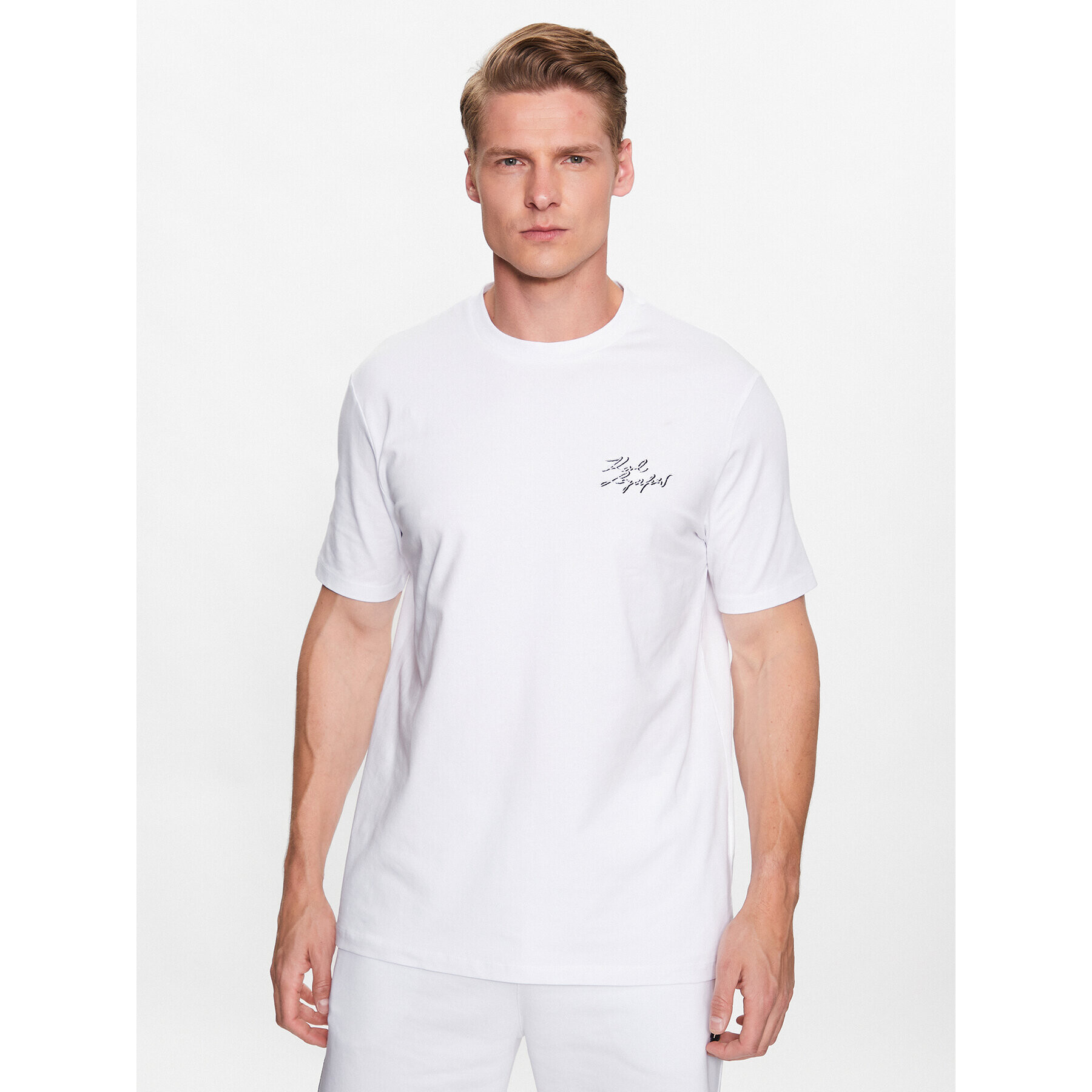 KARL LAGERFELD T-Shirt 755024 532221 Bílá Regular Fit - Pepit.cz