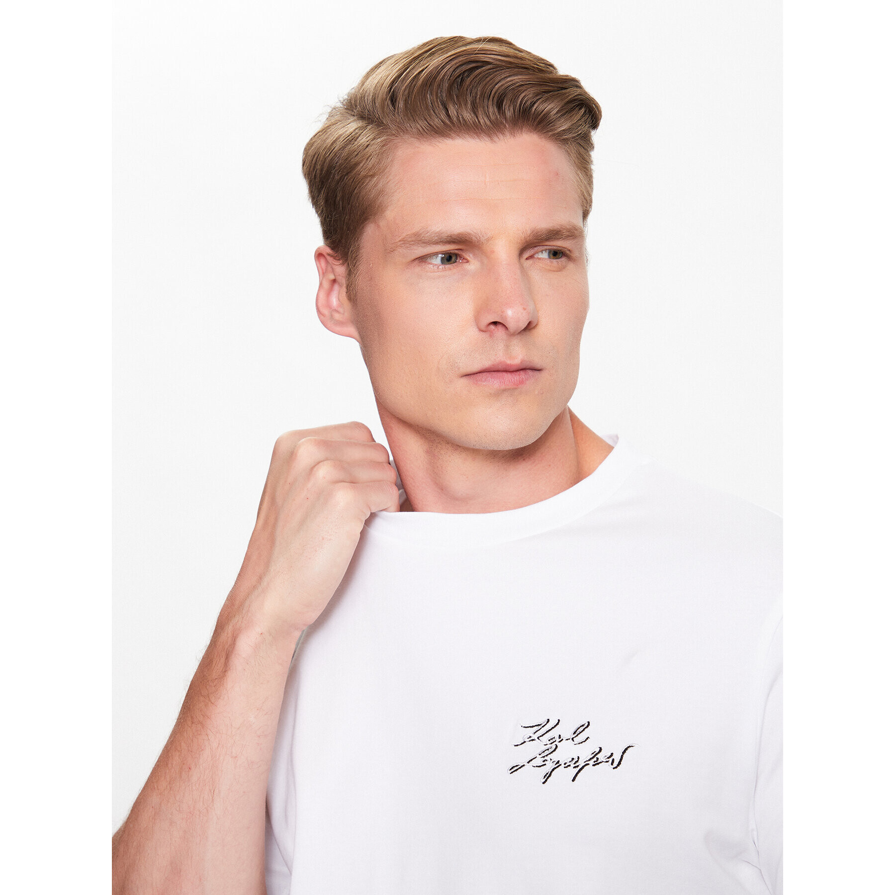 KARL LAGERFELD T-Shirt 755024 532221 Bílá Regular Fit - Pepit.cz