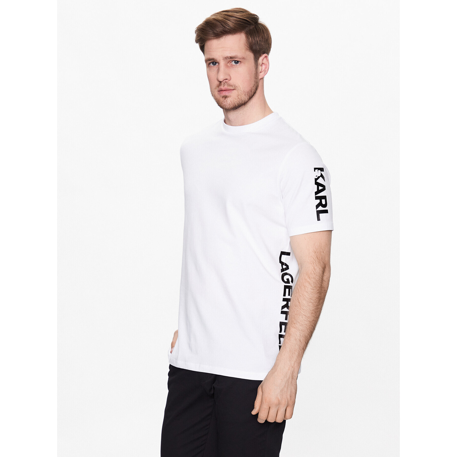 KARL LAGERFELD T-Shirt 755025 532221 Bílá Regular Fit - Pepit.cz