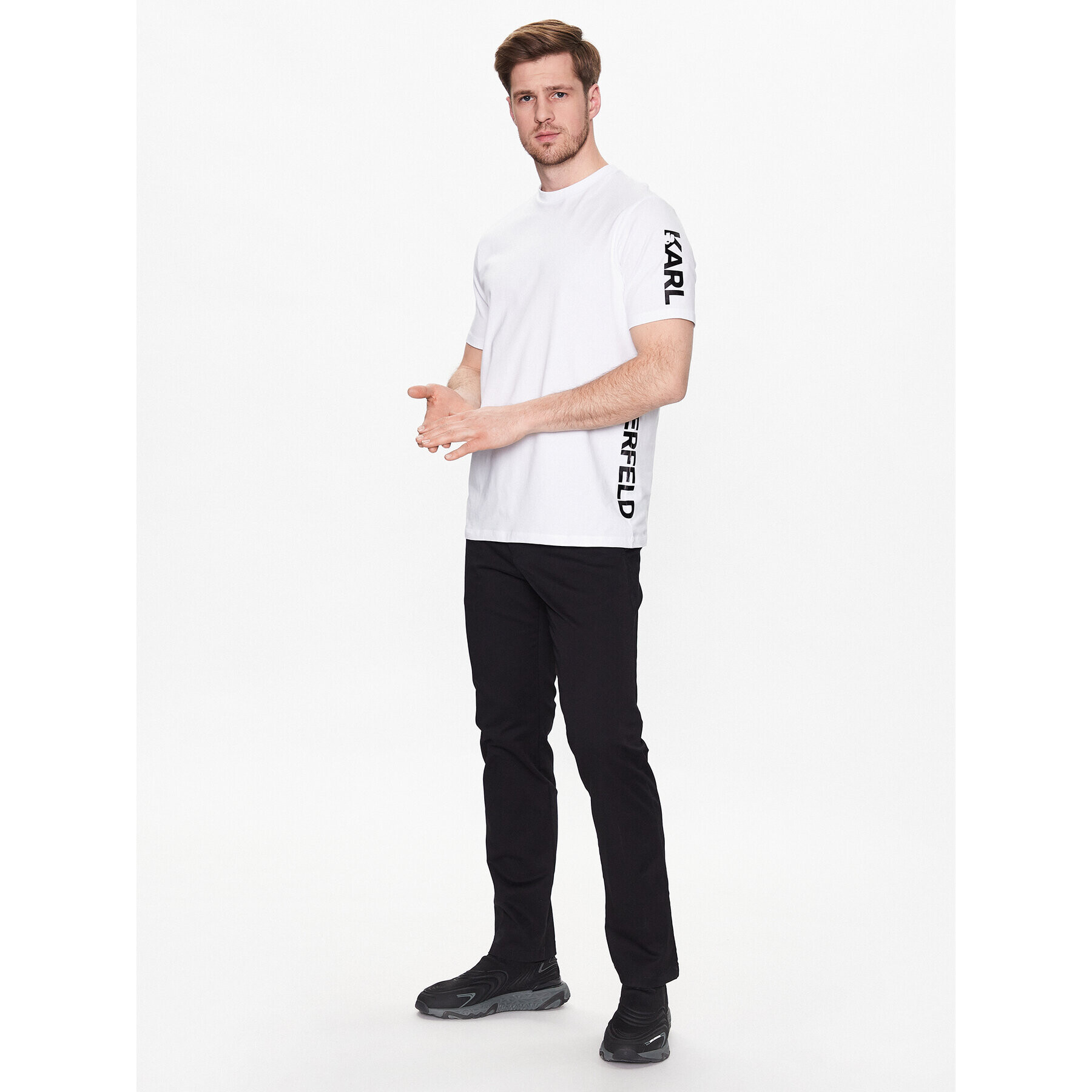 KARL LAGERFELD T-Shirt 755025 532221 Bílá Regular Fit - Pepit.cz