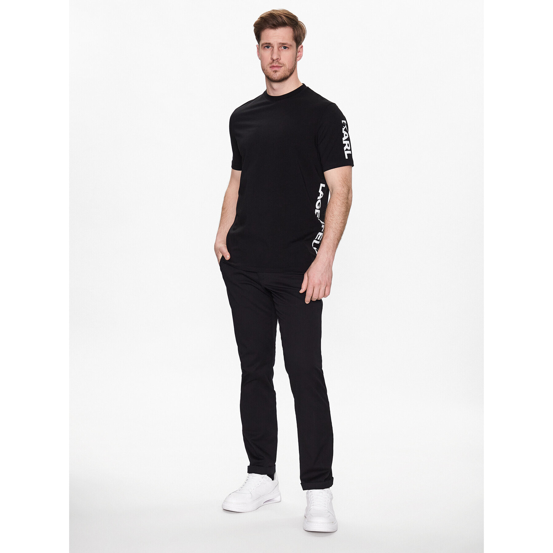 KARL LAGERFELD T-Shirt 755025 532221 Černá Regular Fit - Pepit.cz