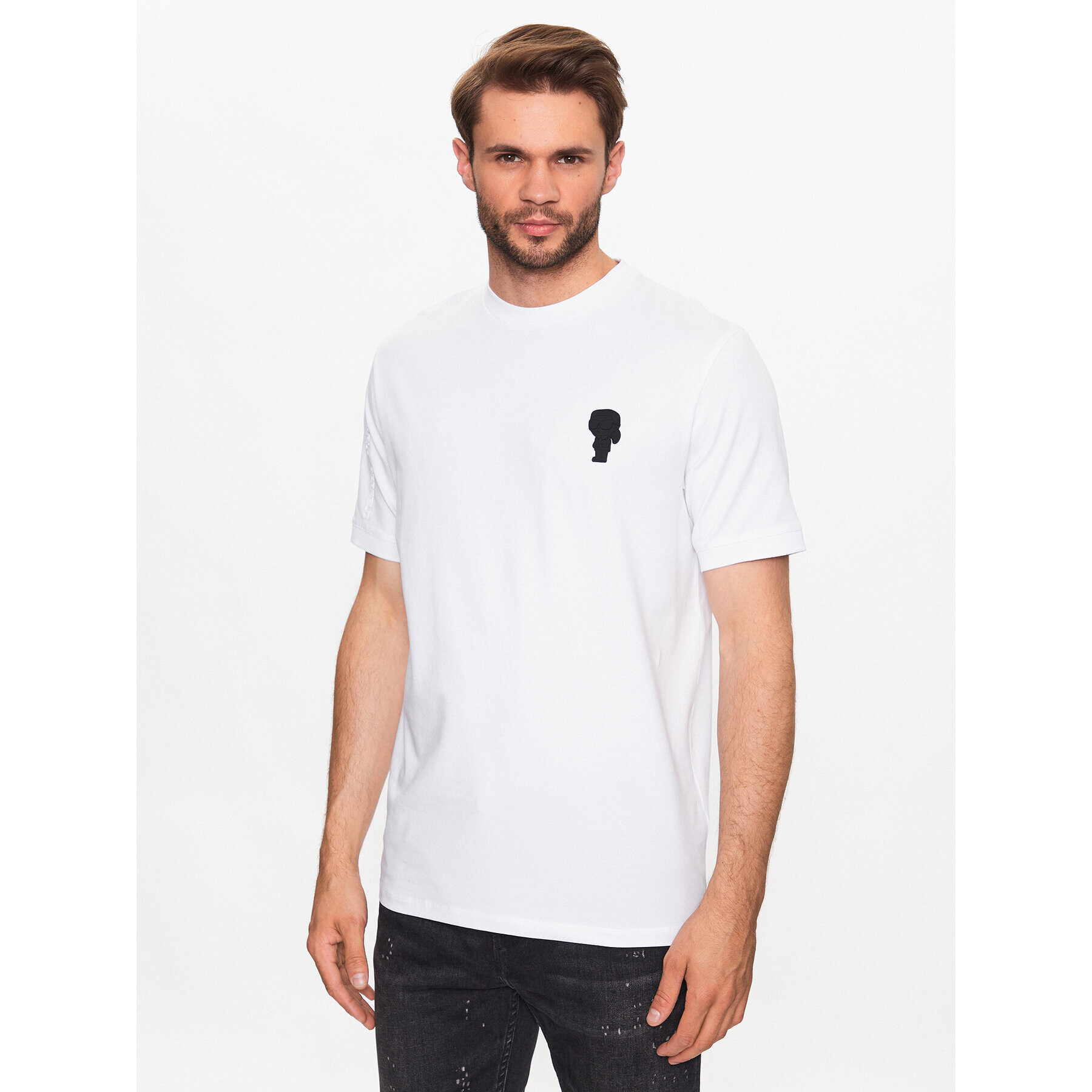 KARL LAGERFELD T-Shirt 755026 532221 Bílá Regular Fit - Pepit.cz