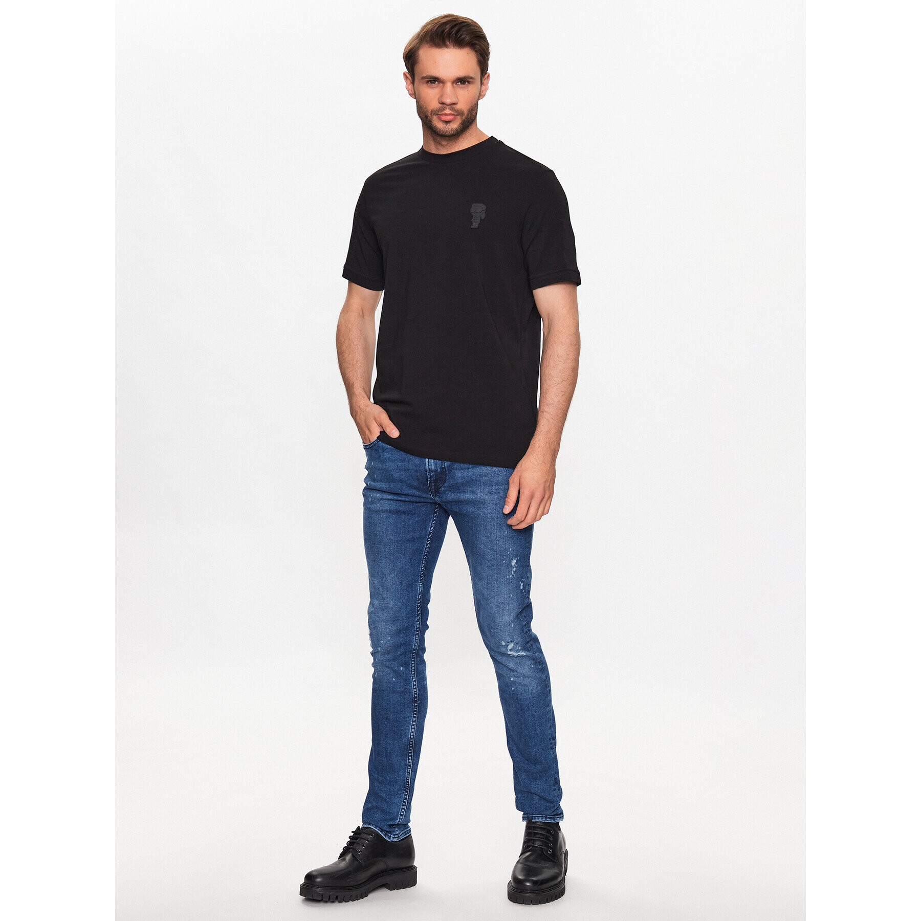 KARL LAGERFELD T-Shirt 755026 532221 Černá Regular Fit - Pepit.cz