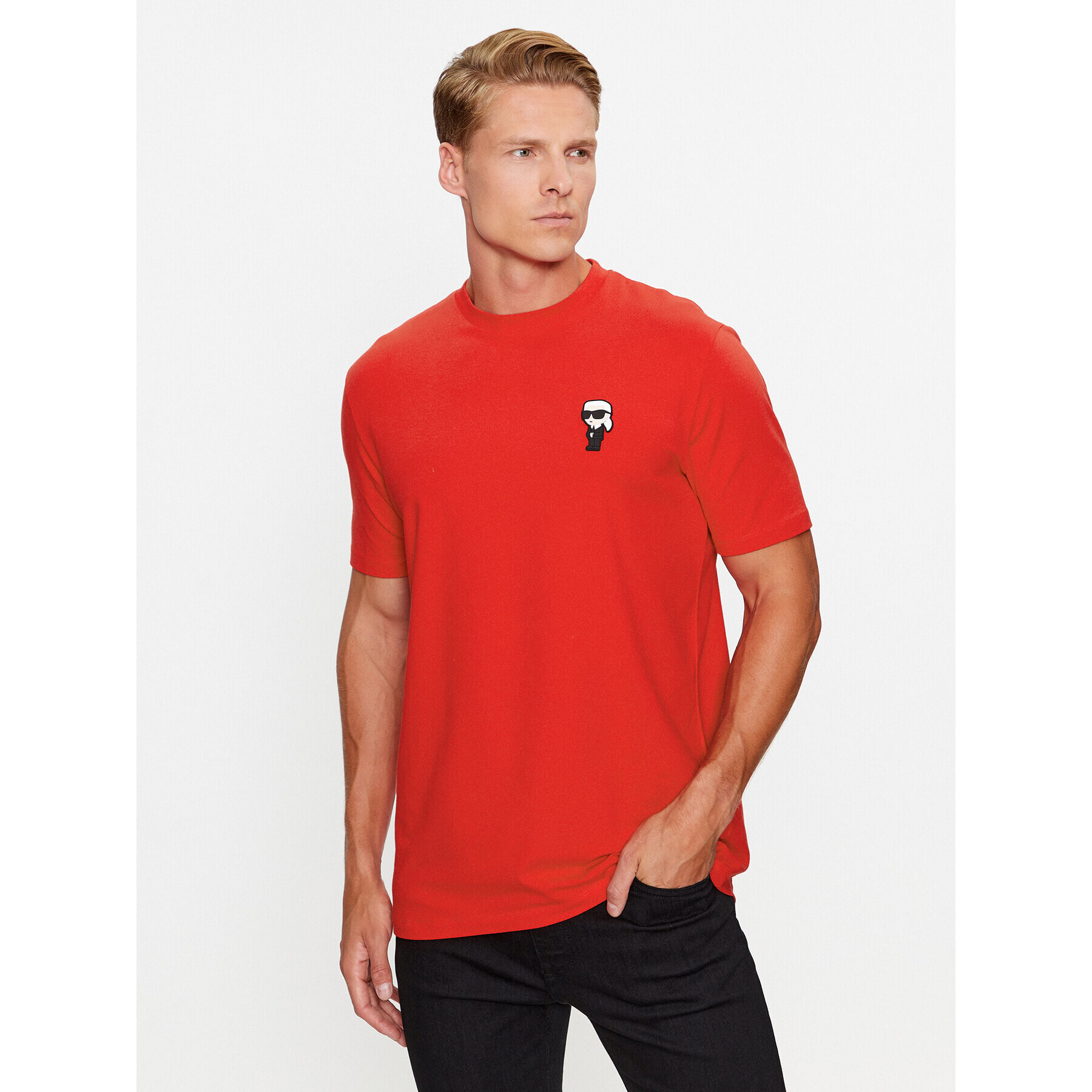 KARL LAGERFELD T-Shirt 755027 534221 Červená Regular Fit - Pepit.cz