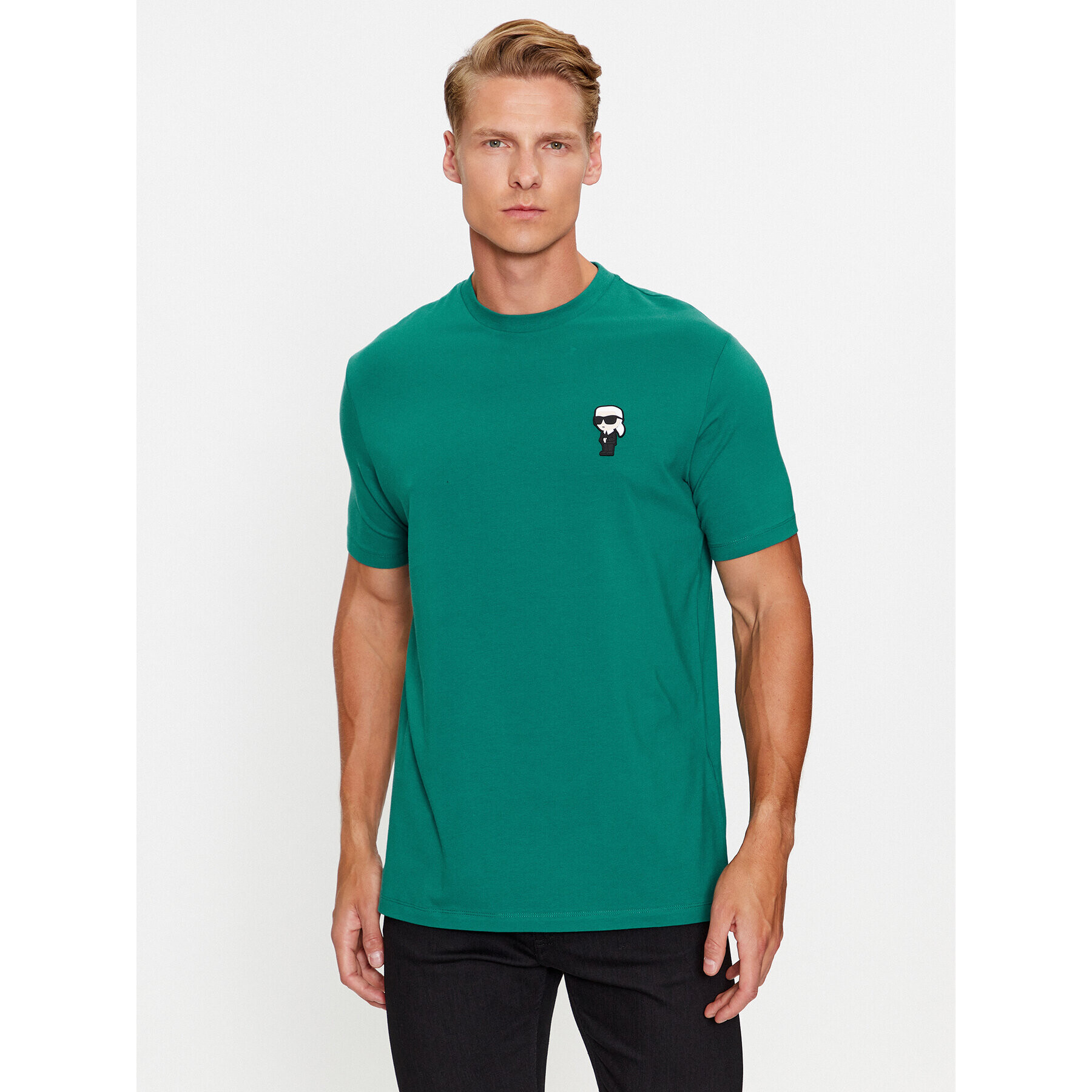 KARL LAGERFELD T-Shirt 755027 534221 Zelená Regular Fit - Pepit.cz