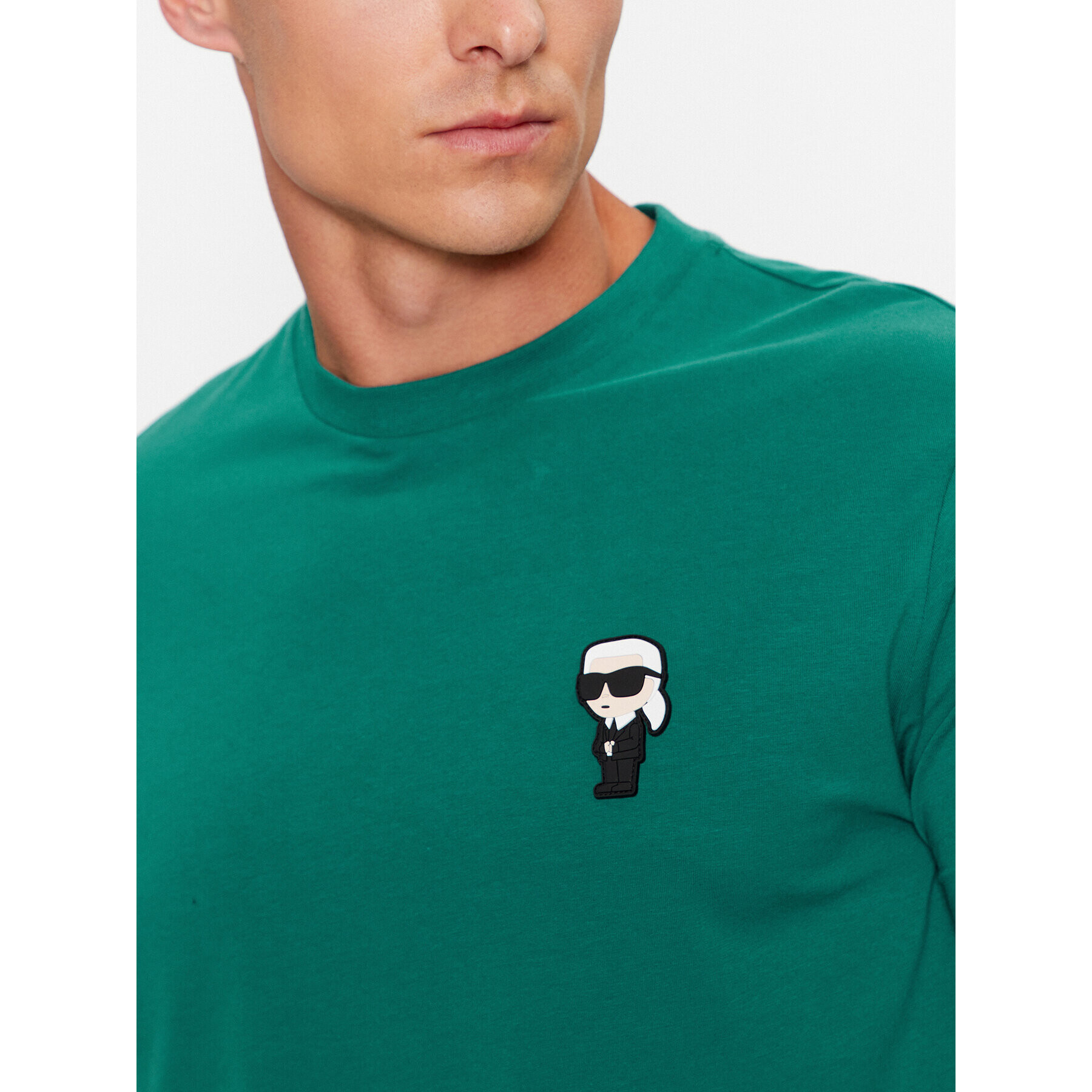 KARL LAGERFELD T-Shirt 755027 534221 Zelená Regular Fit - Pepit.cz