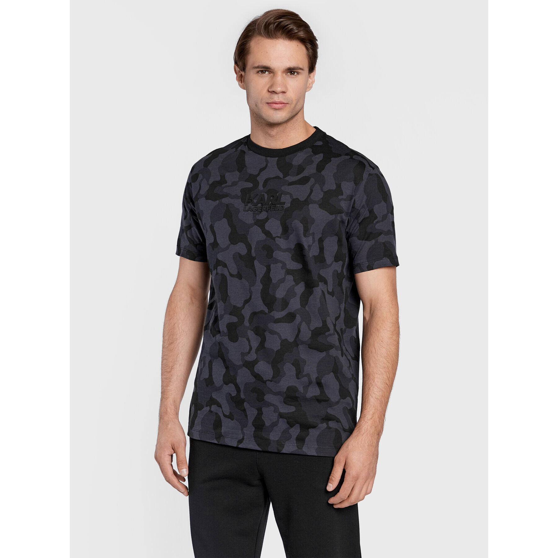 KARL LAGERFELD T-Shirt 755035 524224 Černá Regular Fit - Pepit.cz