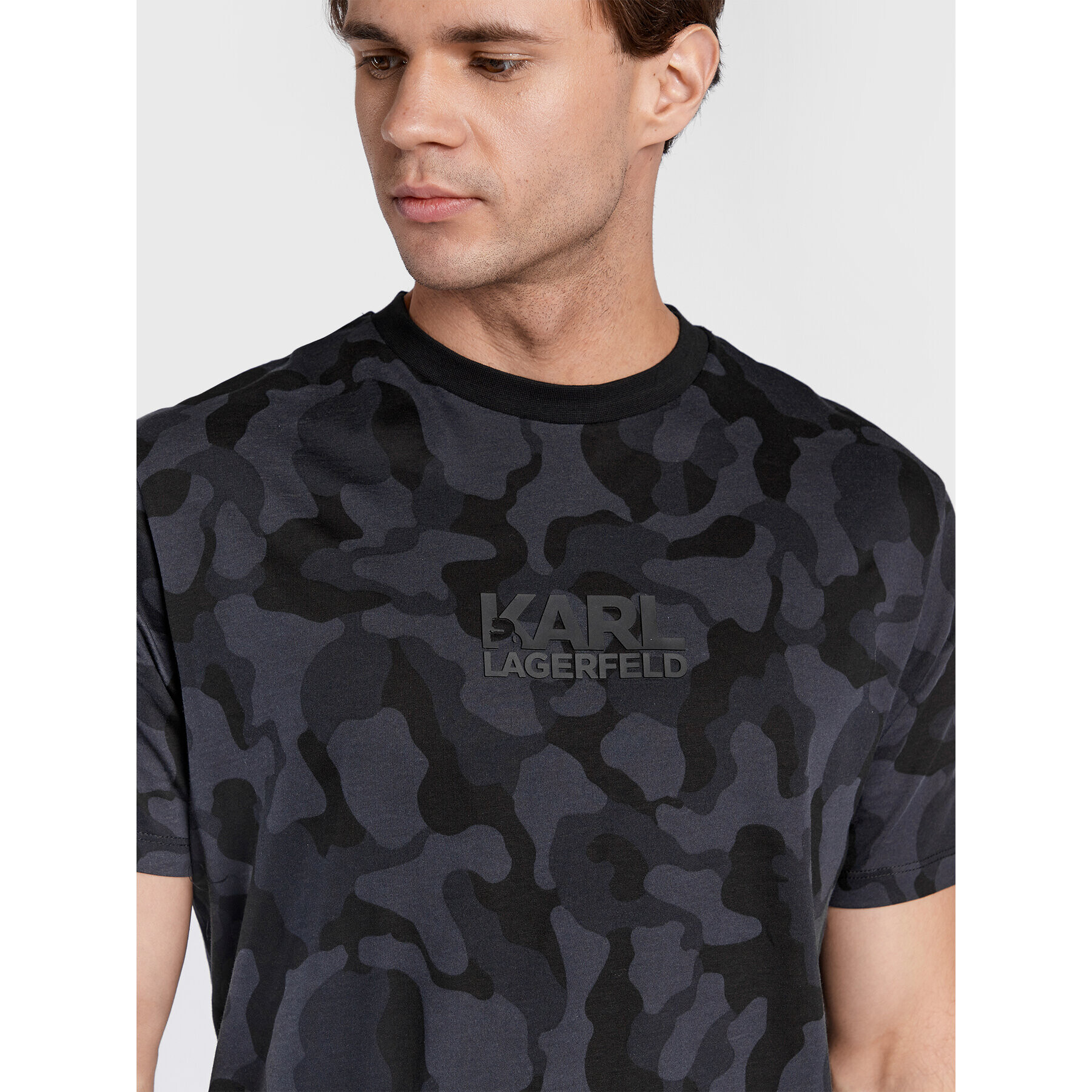 KARL LAGERFELD T-Shirt 755035 524224 Černá Regular Fit - Pepit.cz