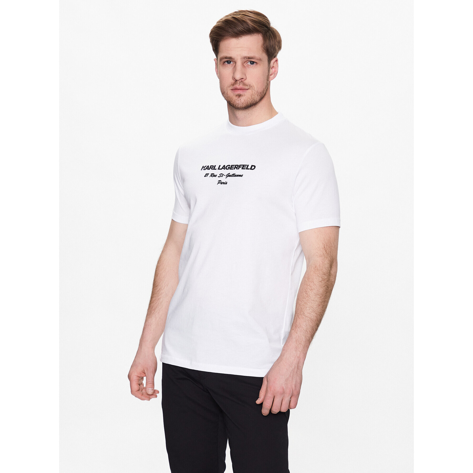 KARL LAGERFELD T-Shirt 755035 532224 Bílá Regular Fit - Pepit.cz