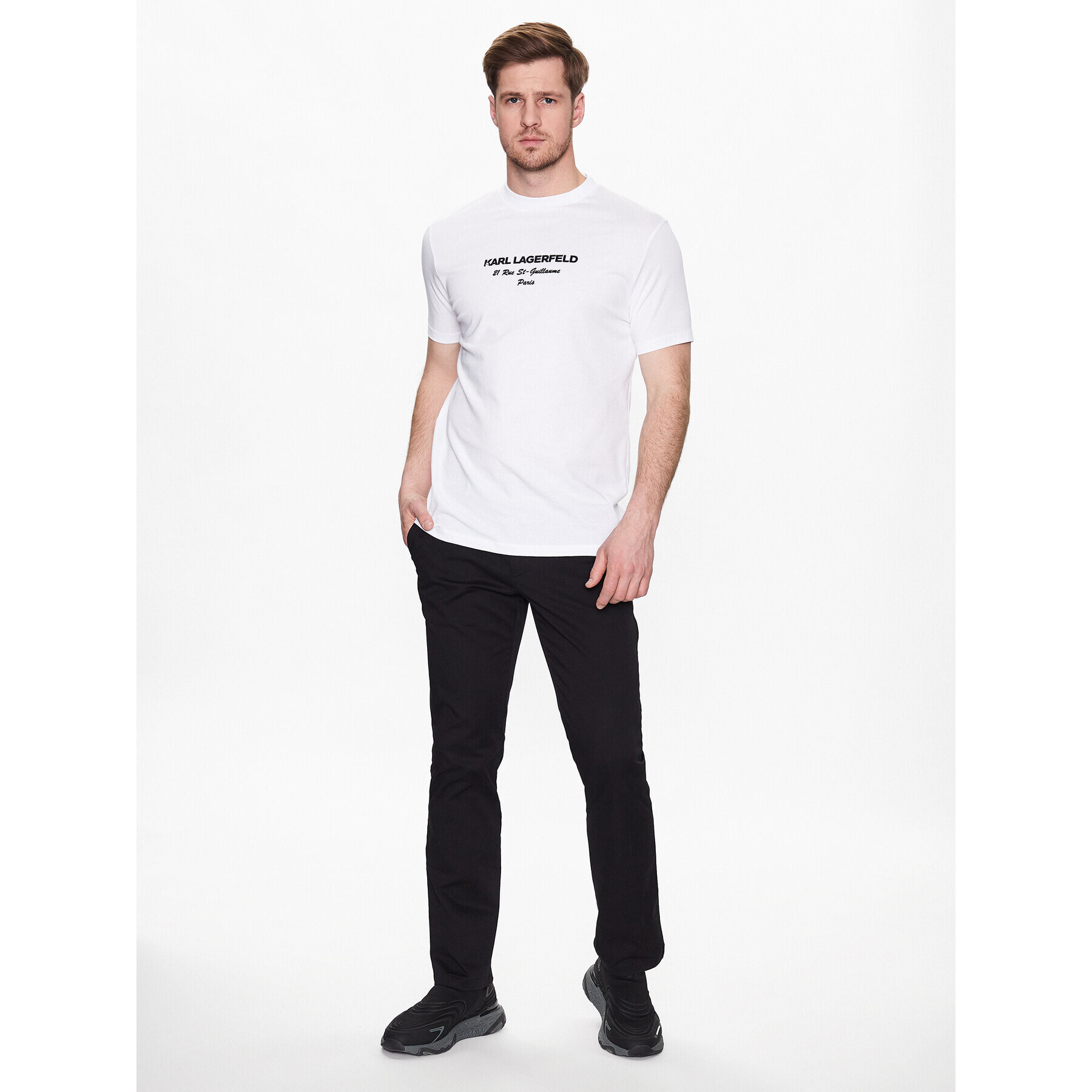 KARL LAGERFELD T-Shirt 755035 532224 Bílá Regular Fit - Pepit.cz