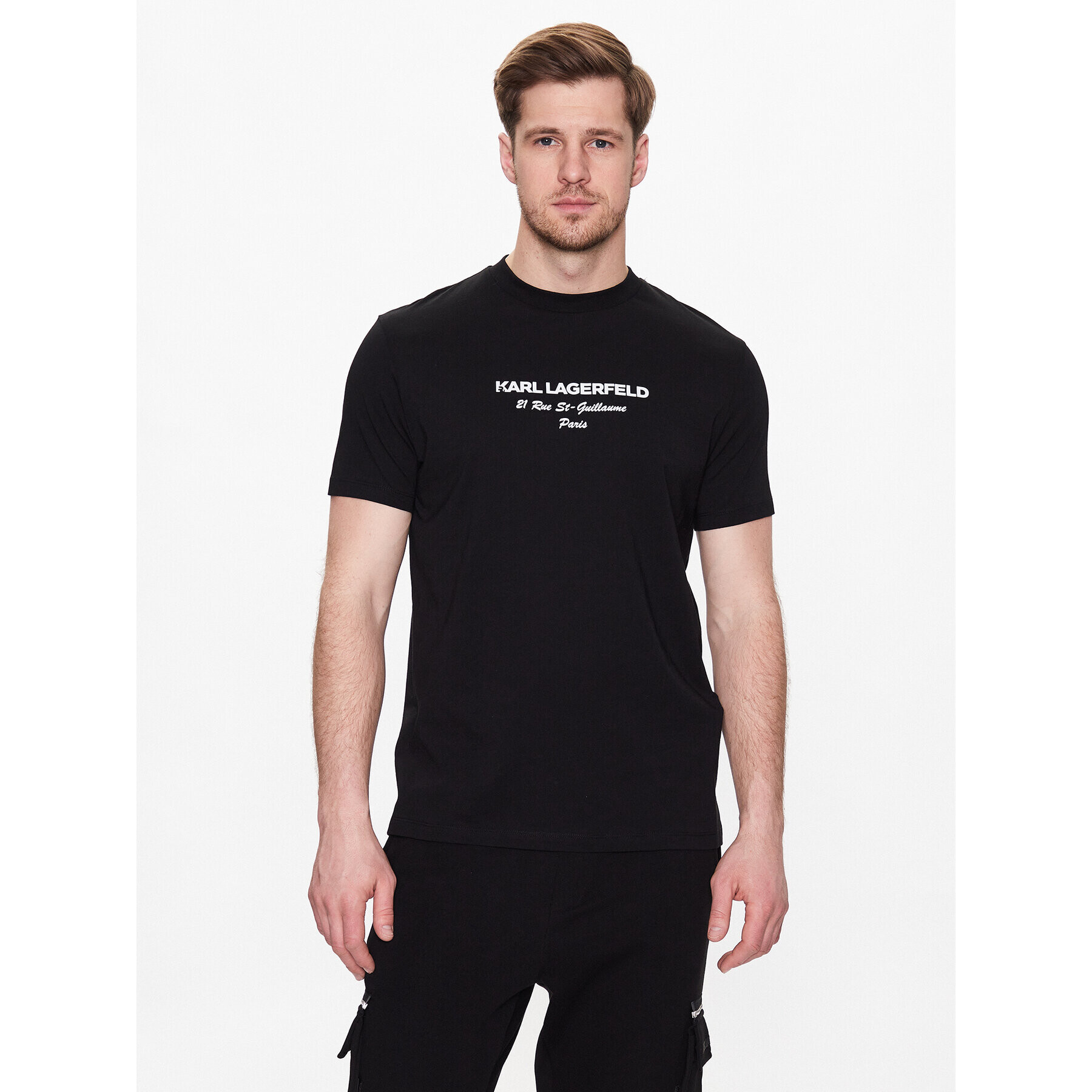 KARL LAGERFELD T-Shirt 755035 532224 Černá Regular Fit - Pepit.cz