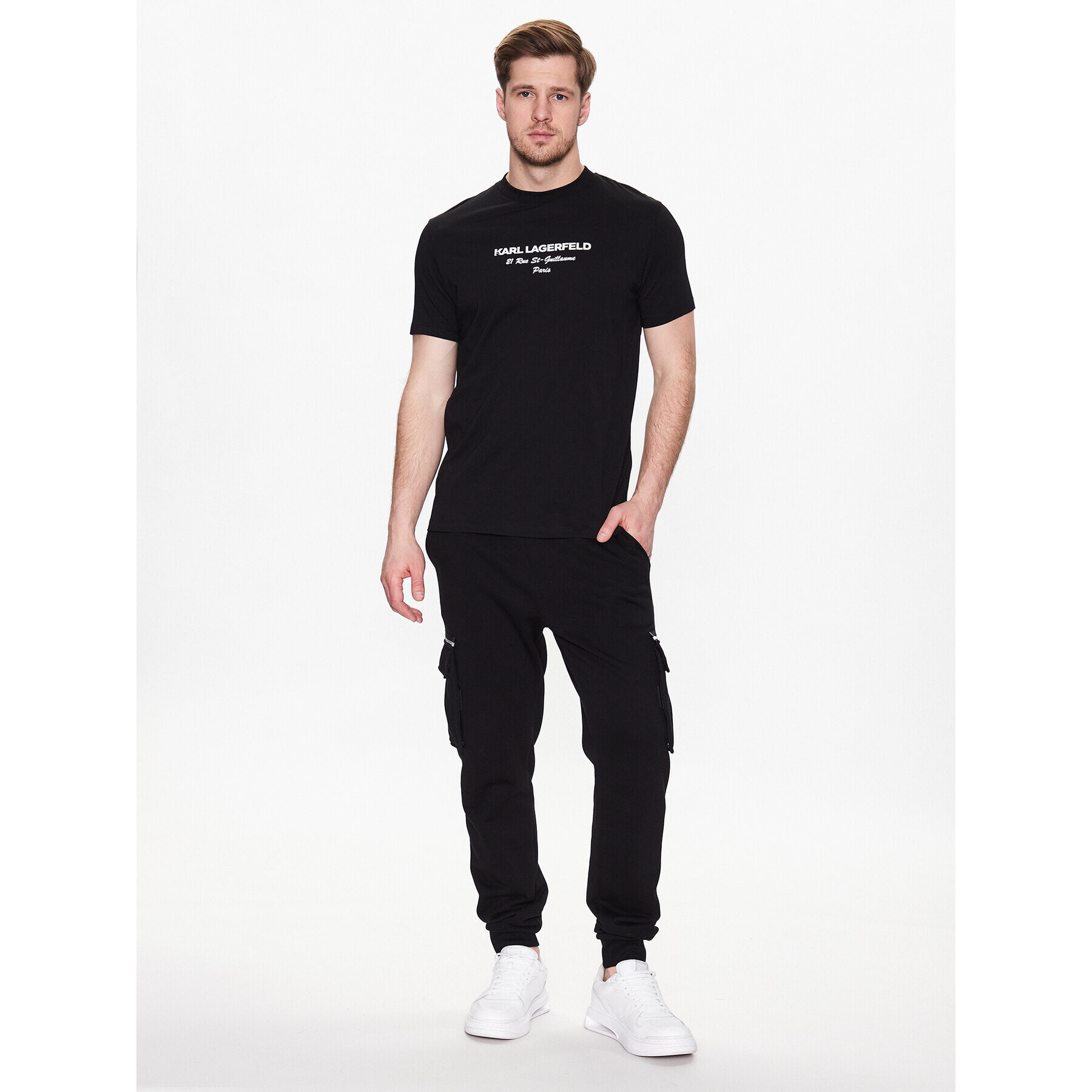 KARL LAGERFELD T-Shirt 755035 532224 Černá Regular Fit - Pepit.cz