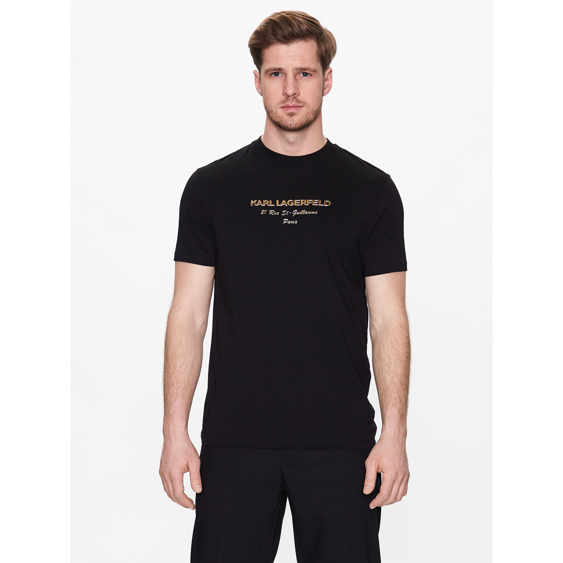 KARL LAGERFELD T-Shirt 755035 532224 Černá Regular Fit - Pepit.cz