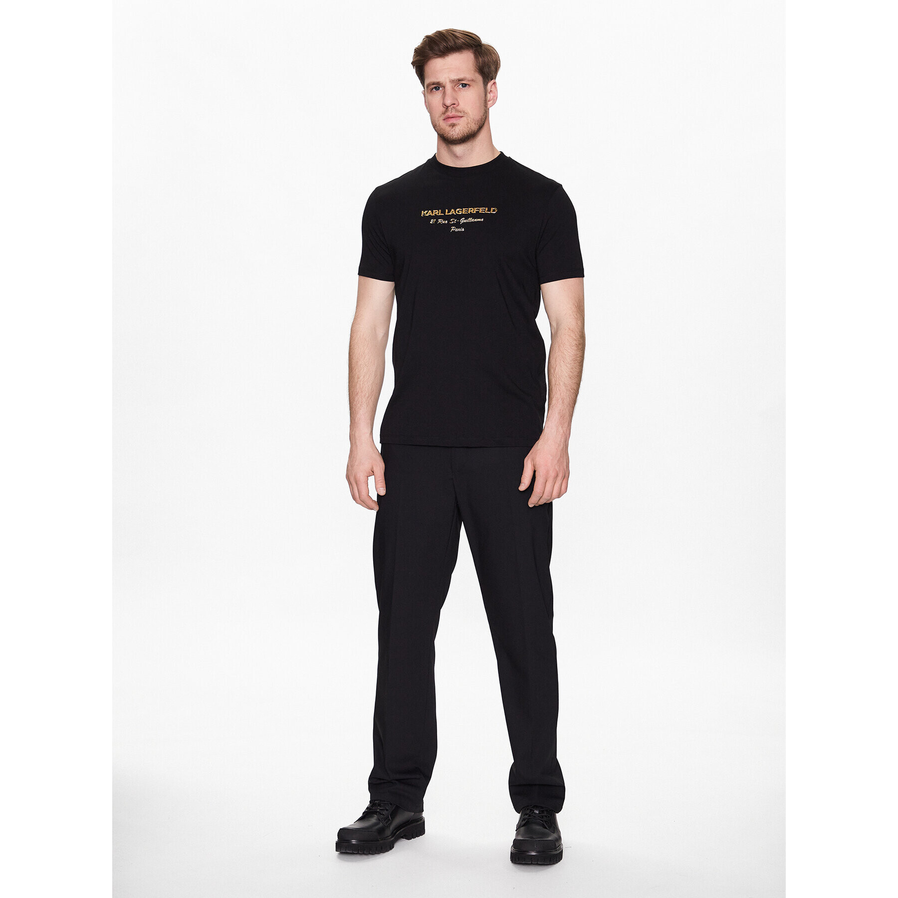 KARL LAGERFELD T-Shirt 755035 532224 Černá Regular Fit - Pepit.cz