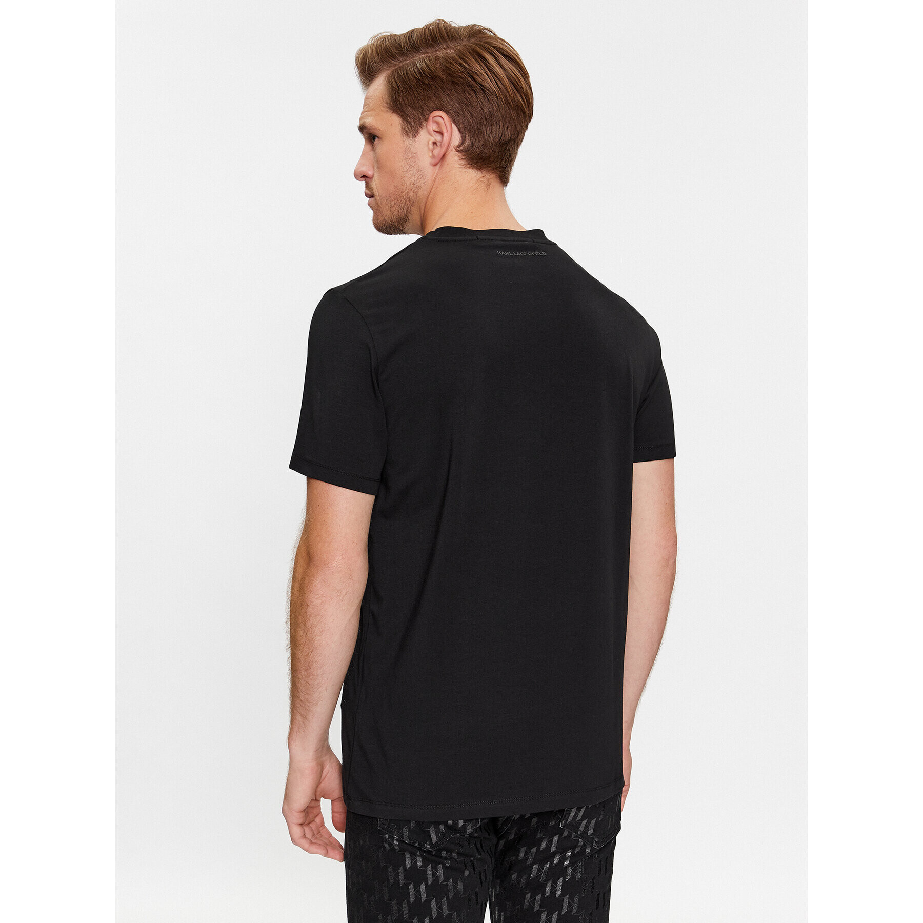 KARL LAGERFELD T-Shirt 755037 534221 Stříbrná Regular Fit - Pepit.cz