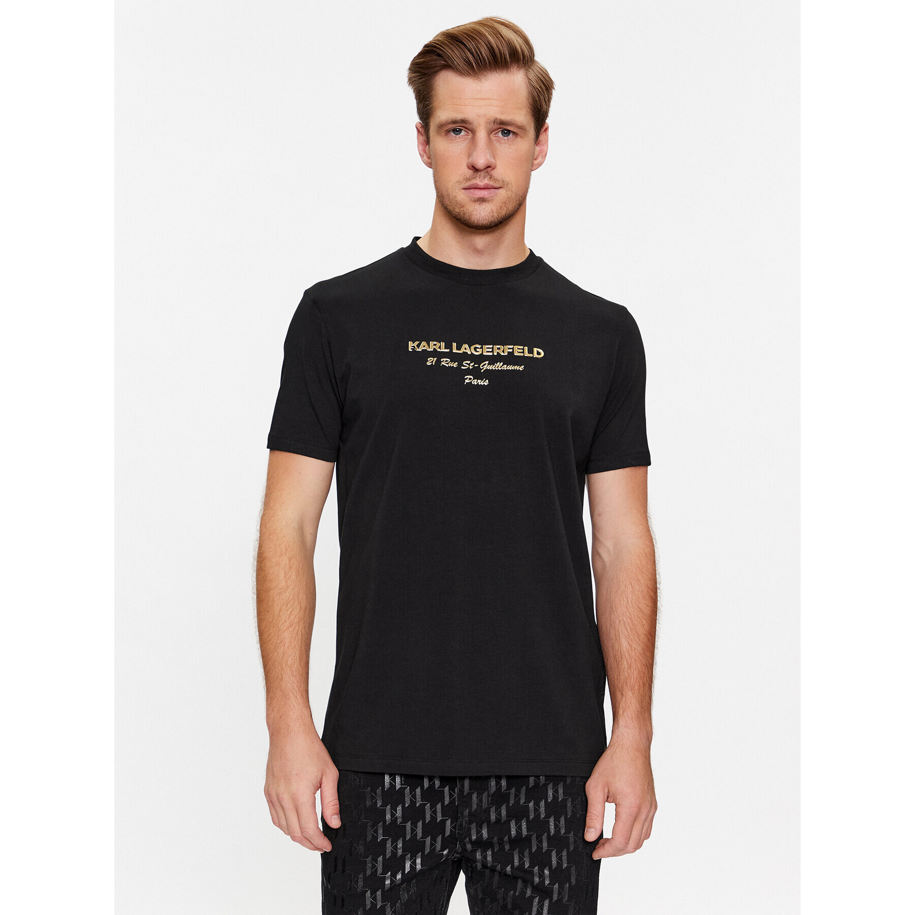 KARL LAGERFELD T-Shirt 755037 534221 Zlatá Regular Fit - Pepit.cz