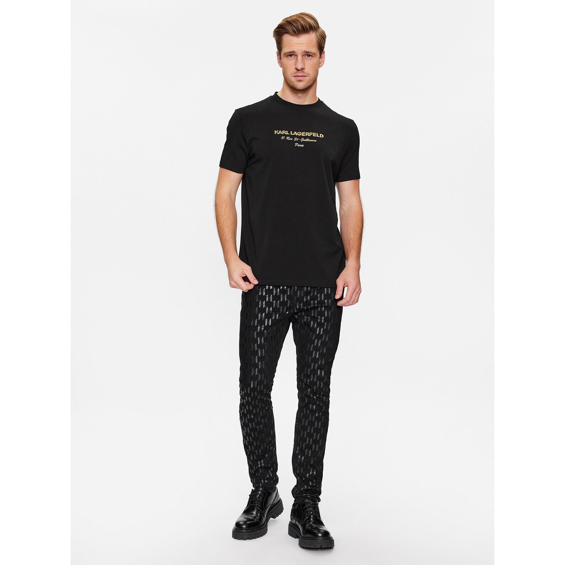 KARL LAGERFELD T-Shirt 755037 534221 Zlatá Regular Fit - Pepit.cz