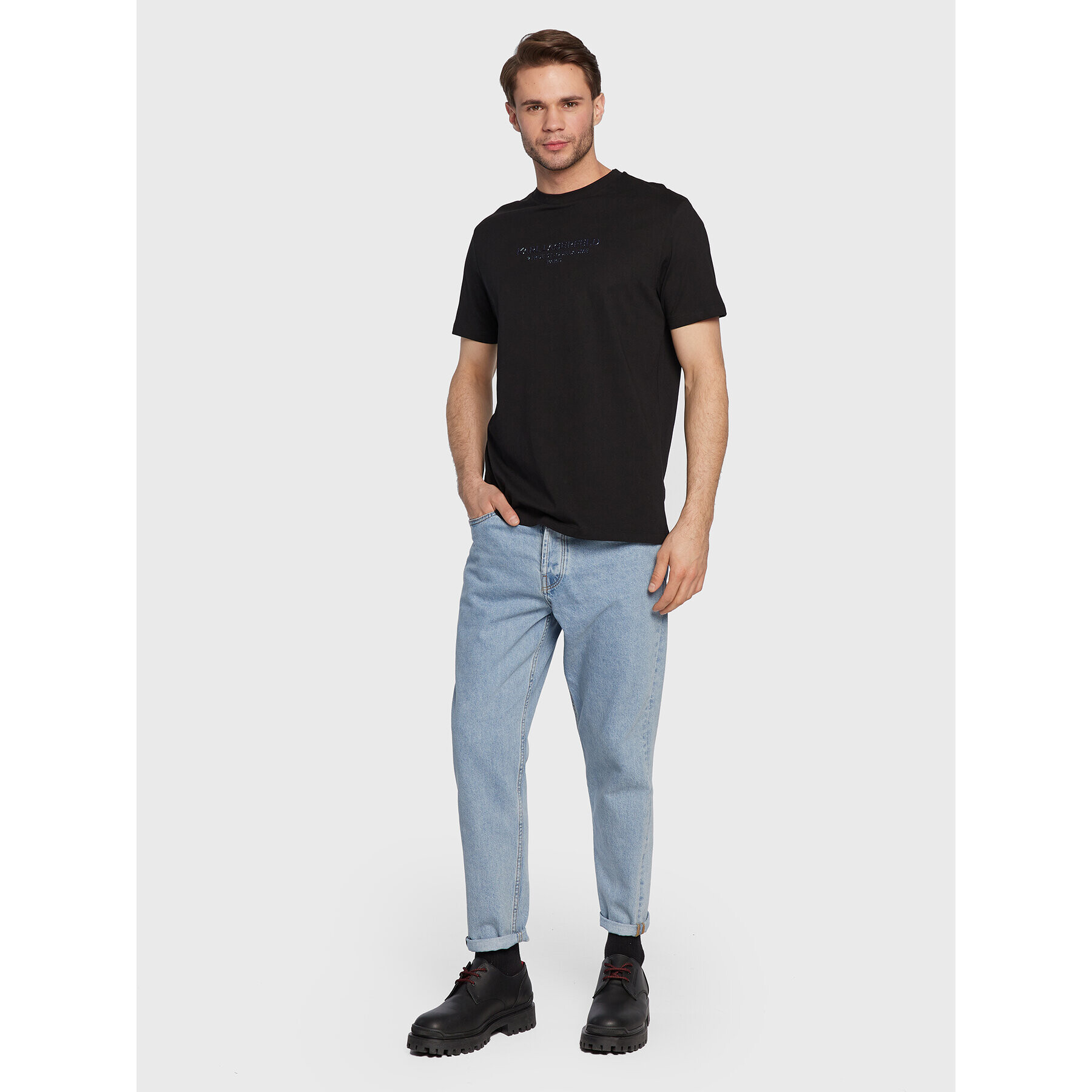 KARL LAGERFELD T-Shirt 755038 524224 Černá Regular Fit - Pepit.cz