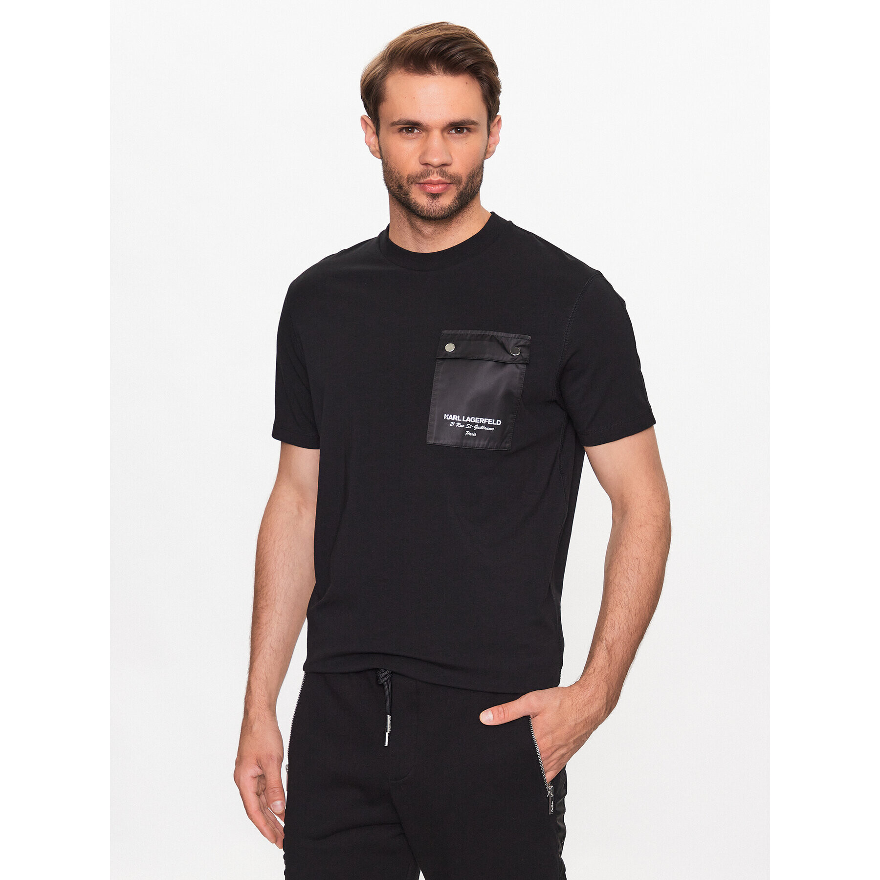 KARL LAGERFELD T-Shirt 755038 532221 Černá Regular Fit - Pepit.cz