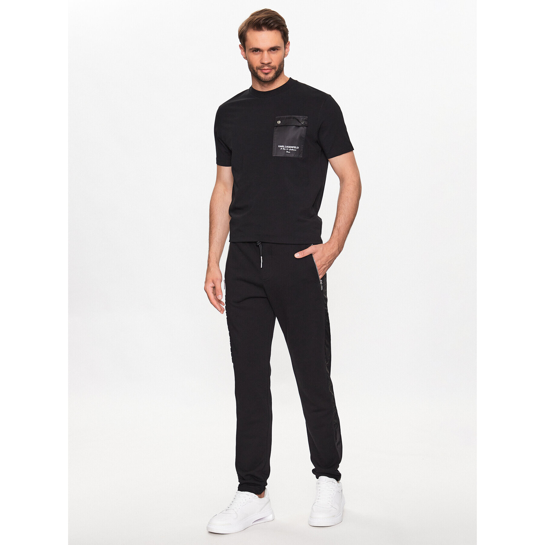 KARL LAGERFELD T-Shirt 755038 532221 Černá Regular Fit - Pepit.cz