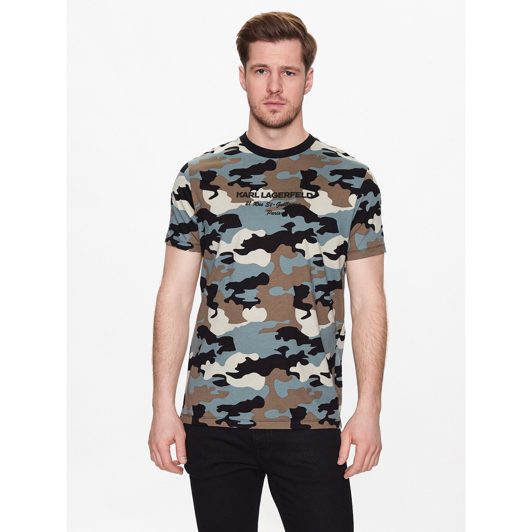 KARL LAGERFELD T-Shirt 755039 532225 Barevná Regular Fit - Pepit.cz