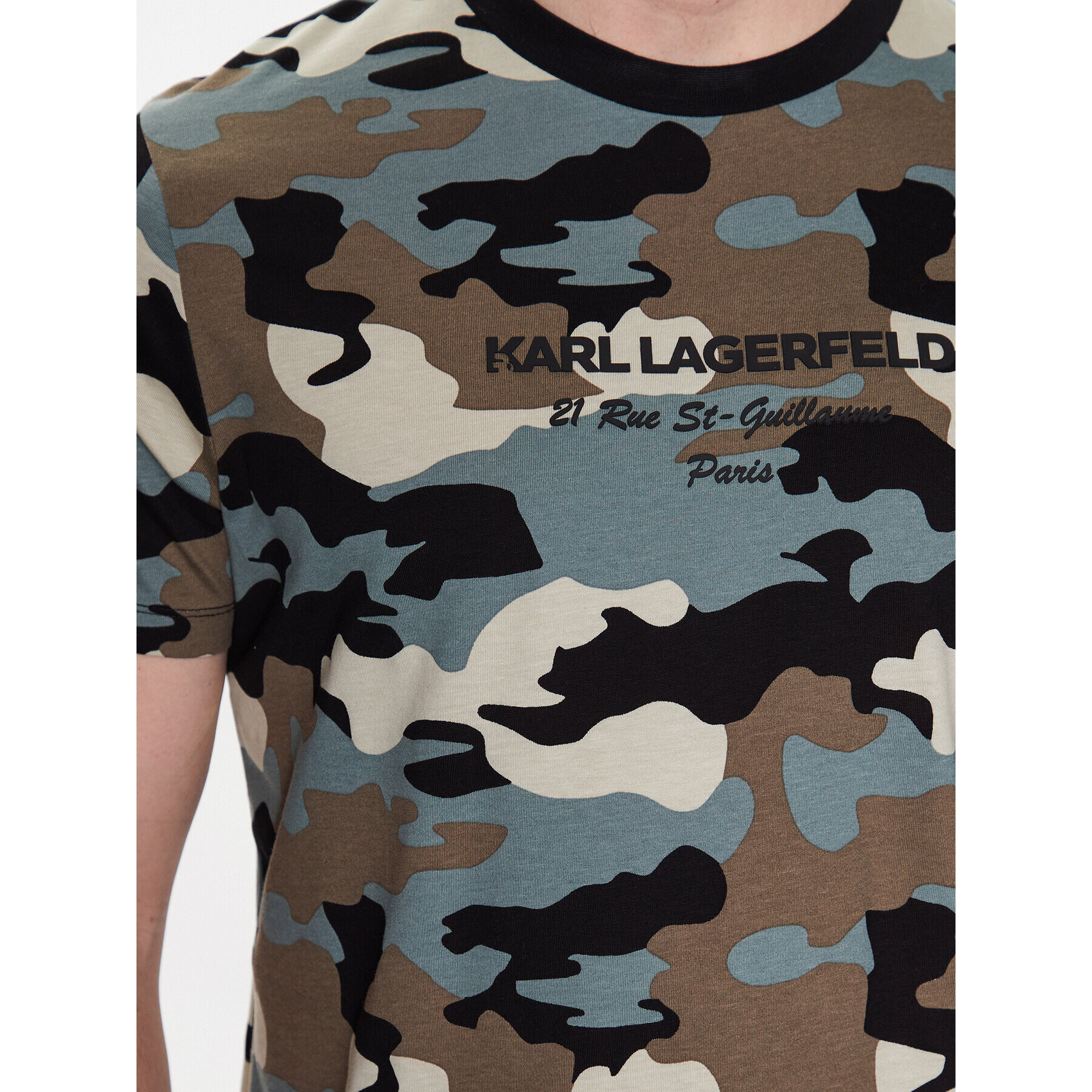 KARL LAGERFELD T-Shirt 755039 532225 Barevná Regular Fit - Pepit.cz