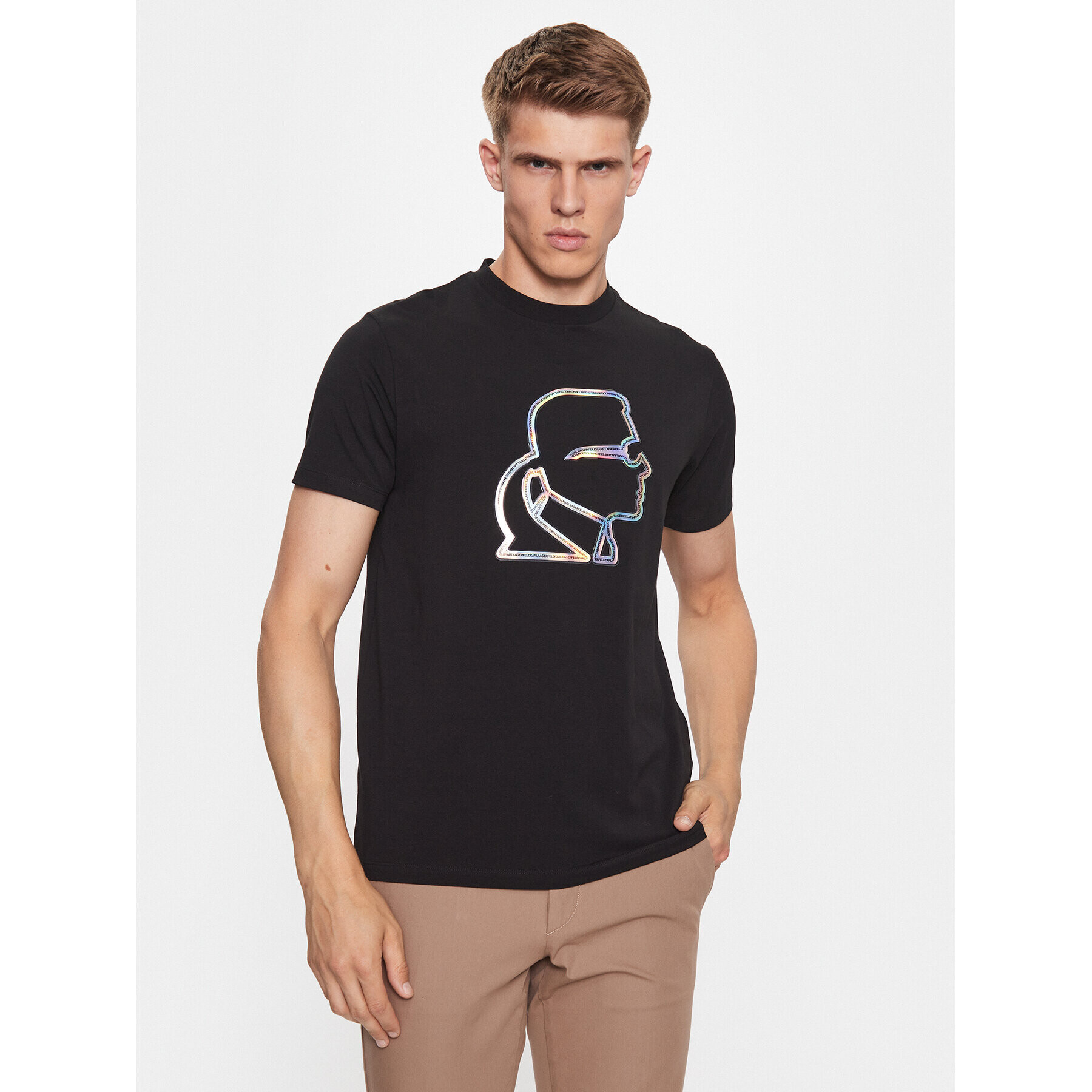 KARL LAGERFELD T-Shirt 755044 534221 Černá Regular Fit - Pepit.cz