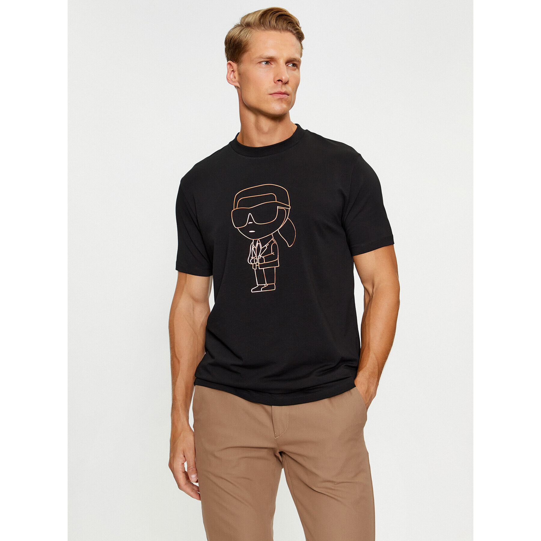 KARL LAGERFELD T-Shirt 755047 534221 Černá Regular Fit - Pepit.cz