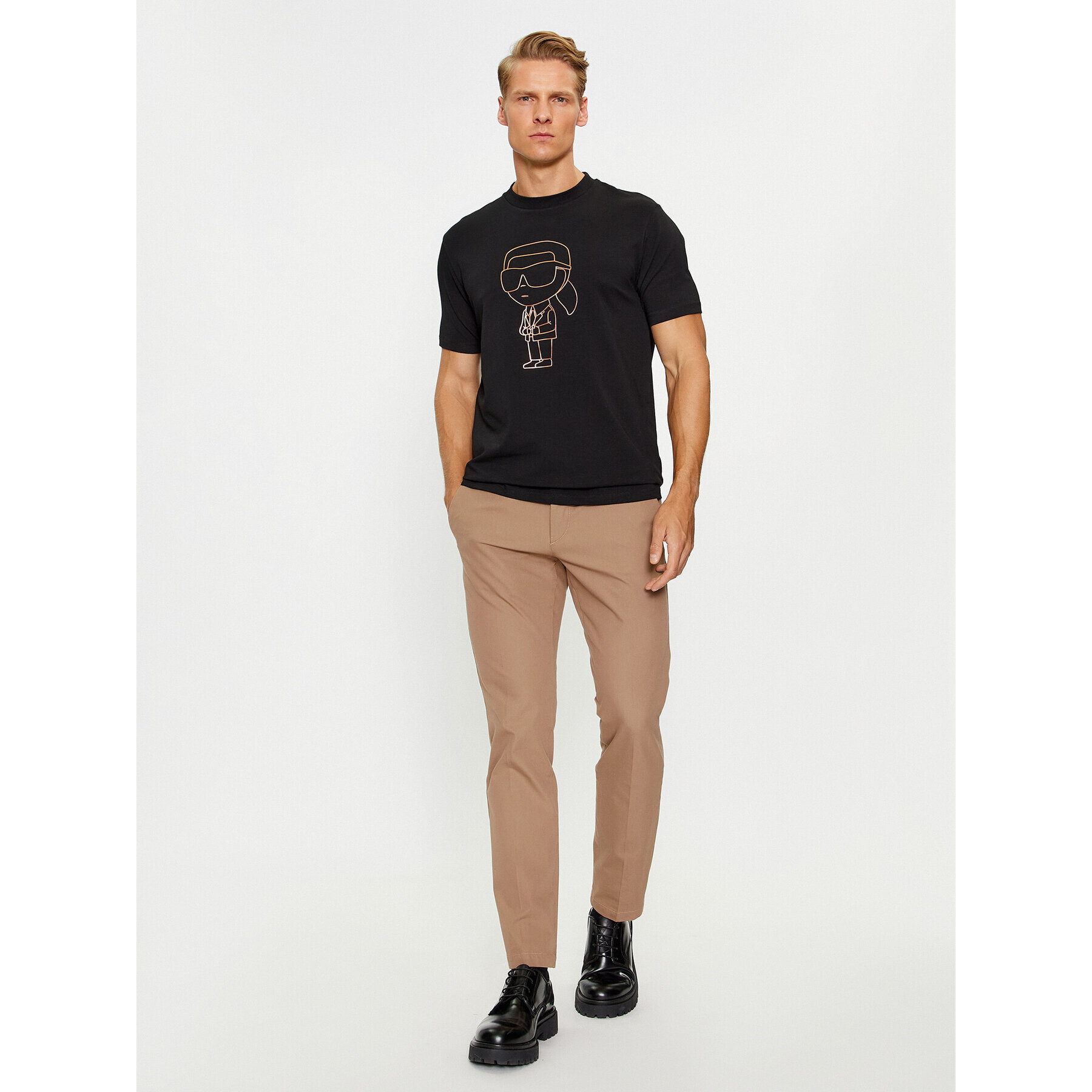 KARL LAGERFELD T-Shirt 755047 534221 Černá Regular Fit - Pepit.cz