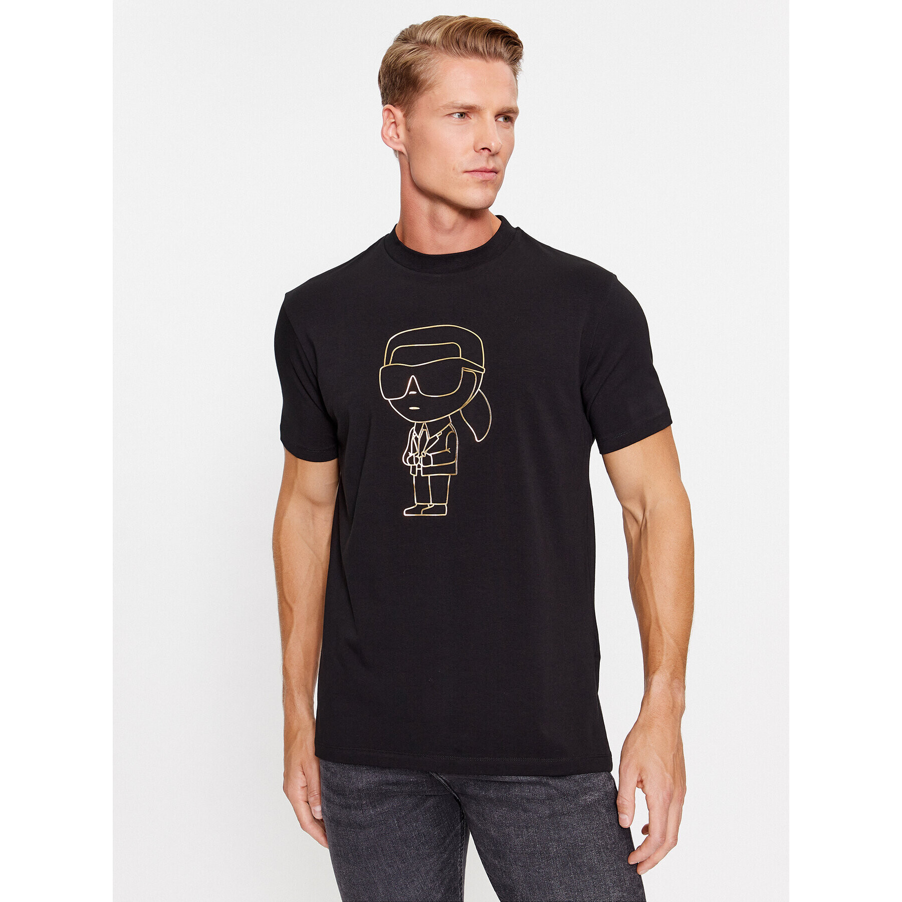 KARL LAGERFELD T-Shirt 755047 534221 Černá Regular Fit - Pepit.cz