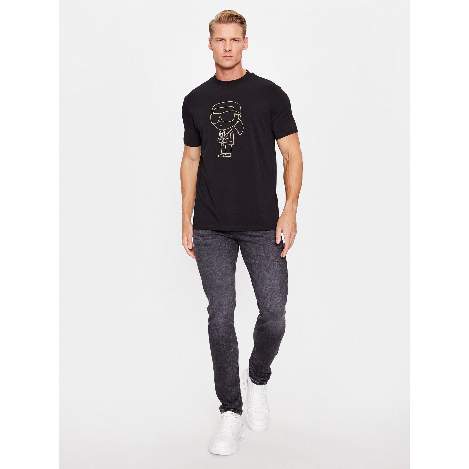 KARL LAGERFELD T-Shirt 755047 534221 Černá Regular Fit - Pepit.cz