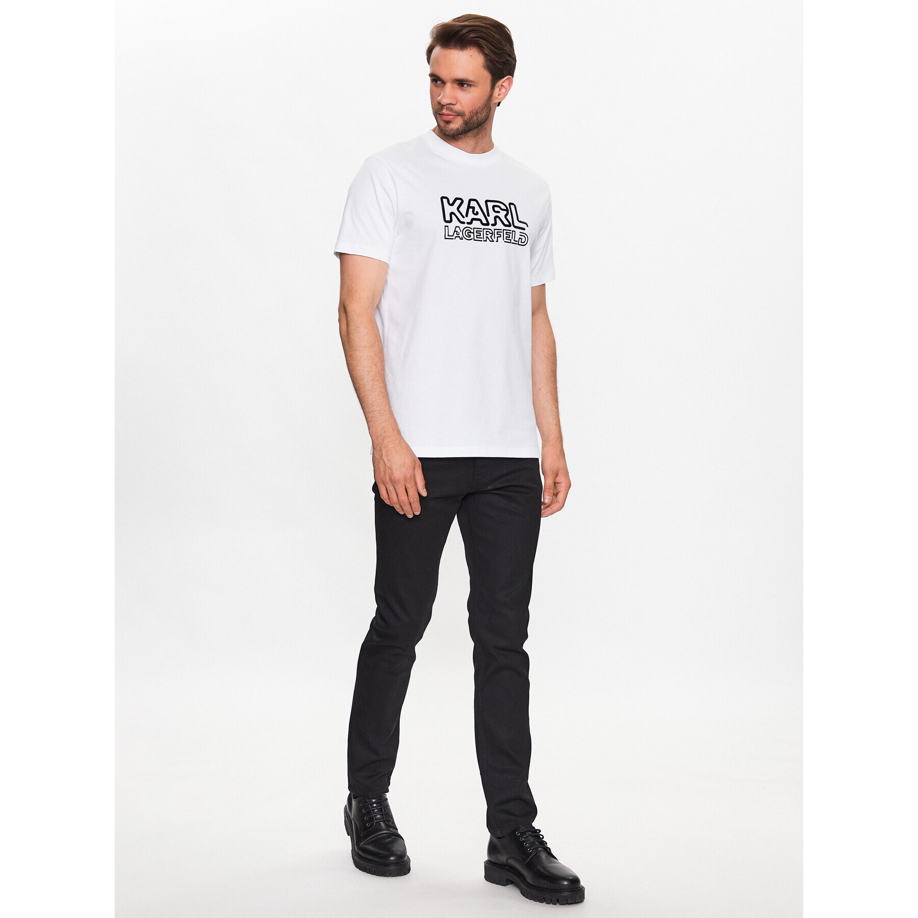 KARL LAGERFELD T-Shirt 755048 532225 Bílá Regular Fit - Pepit.cz