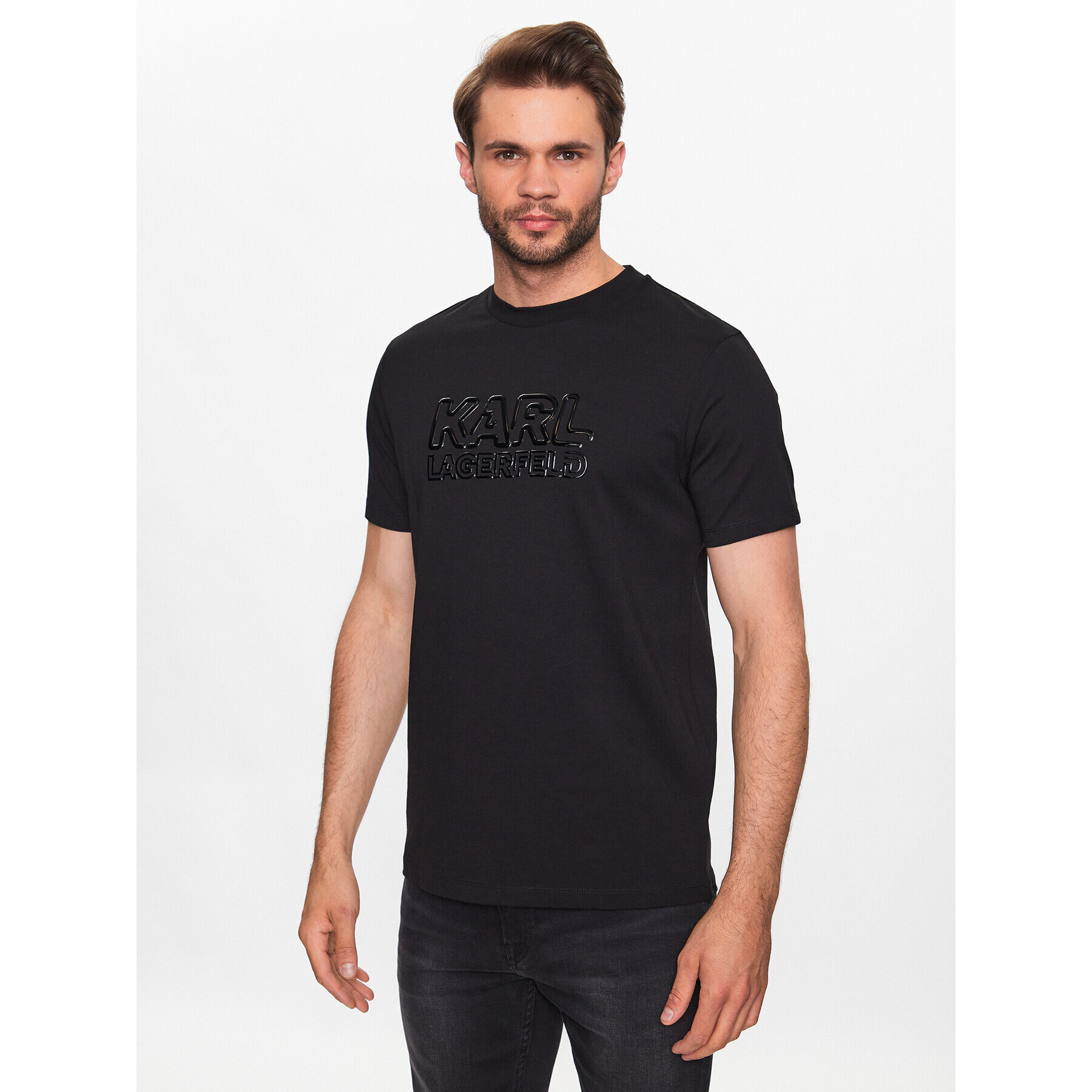 KARL LAGERFELD T-Shirt 755048 532225 Černá Regular Fit - Pepit.cz