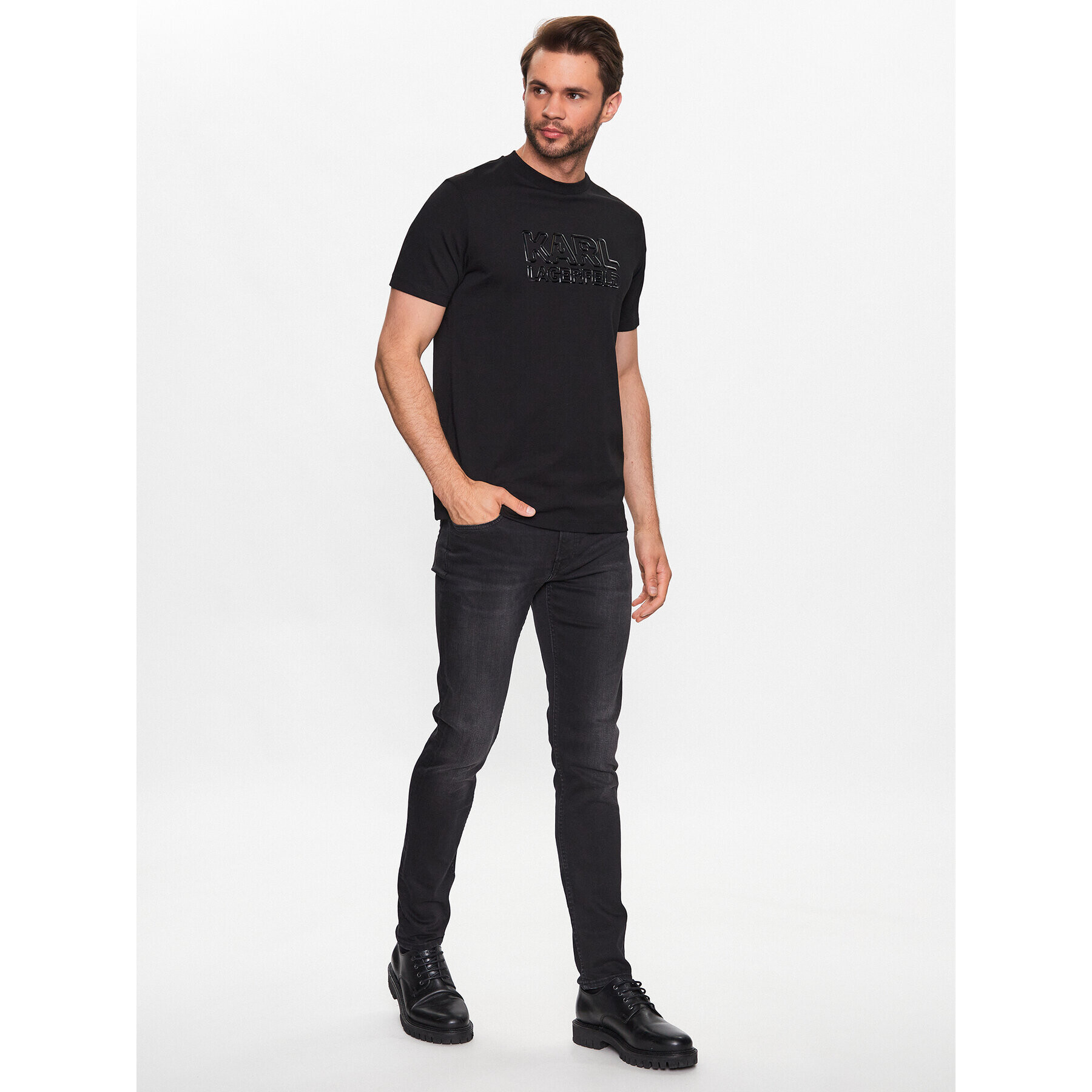 KARL LAGERFELD T-Shirt 755048 532225 Černá Regular Fit - Pepit.cz