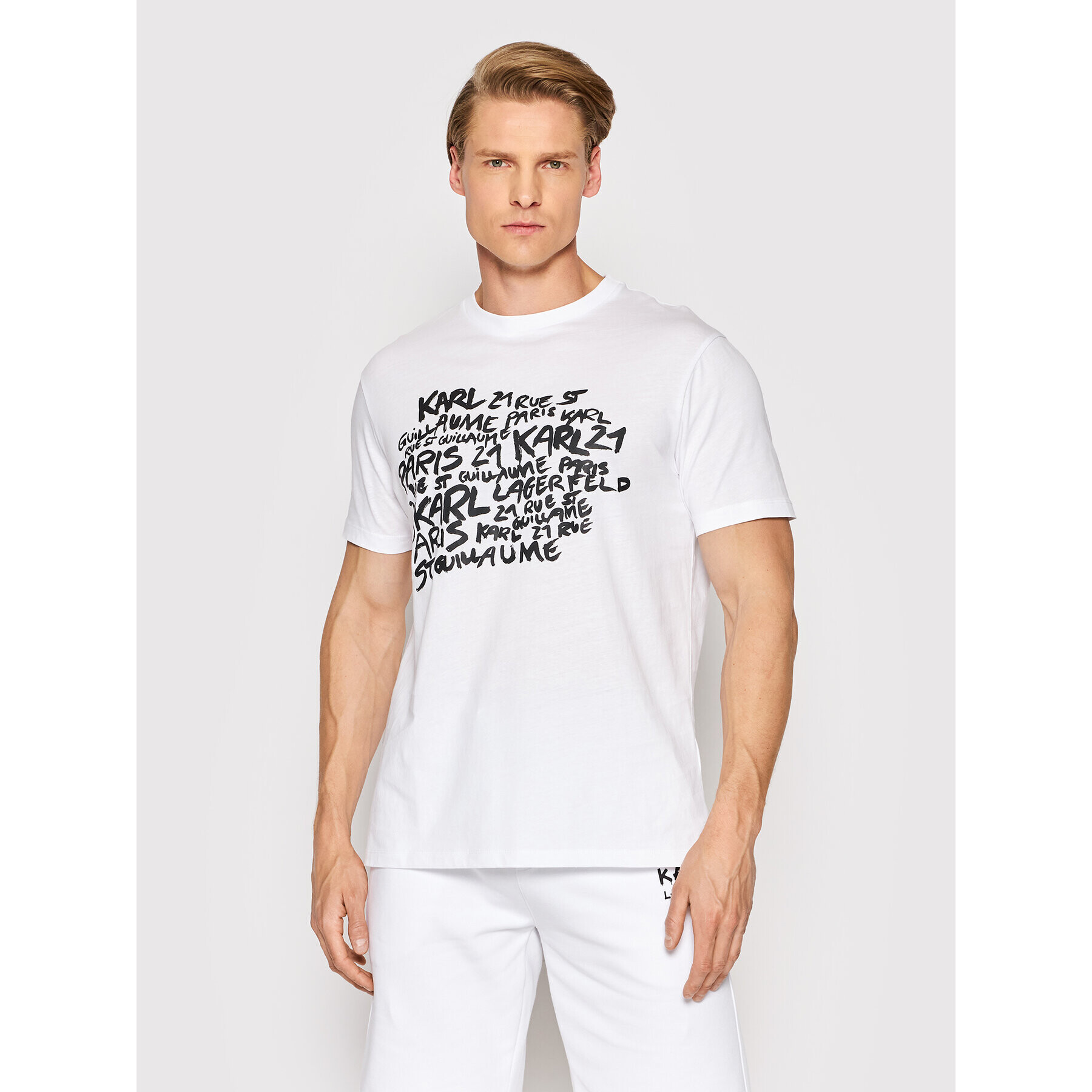 KARL LAGERFELD T-Shirt 755049 521224 Bílá Regular Fit - Pepit.cz