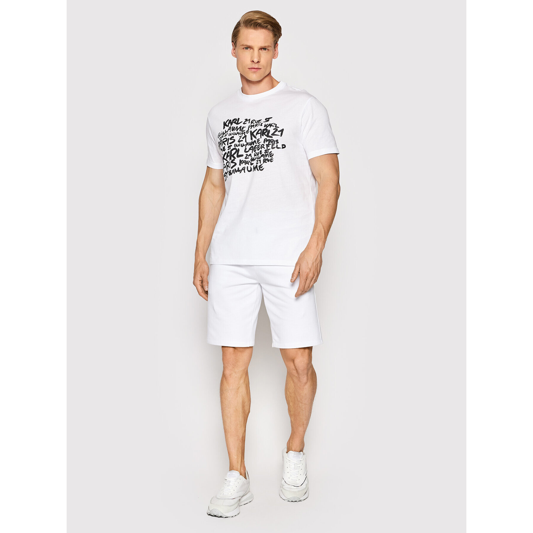 KARL LAGERFELD T-Shirt 755049 521224 Bílá Regular Fit - Pepit.cz