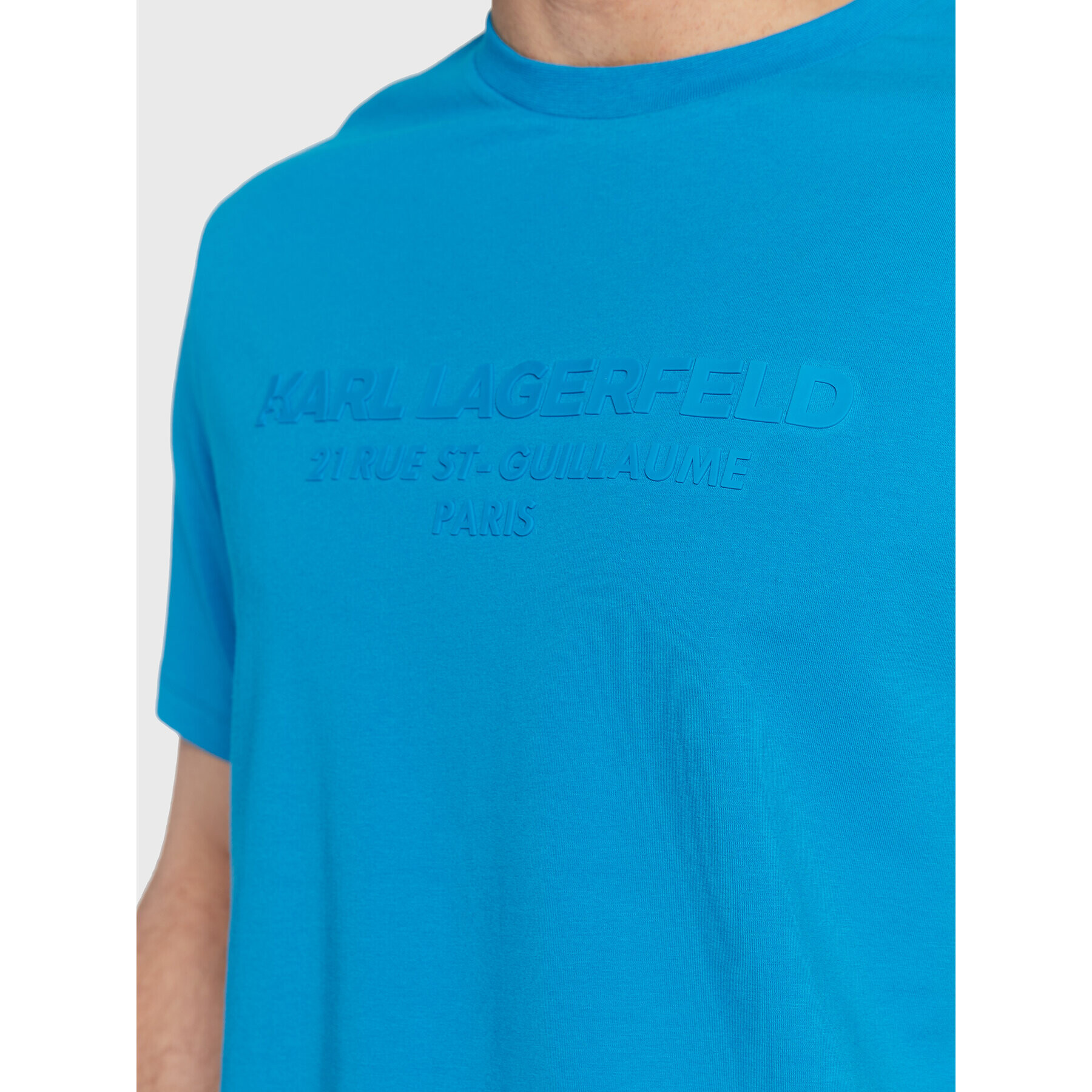 KARL LAGERFELD T-Shirt 755049 524221 Modrá Regular Fit - Pepit.cz