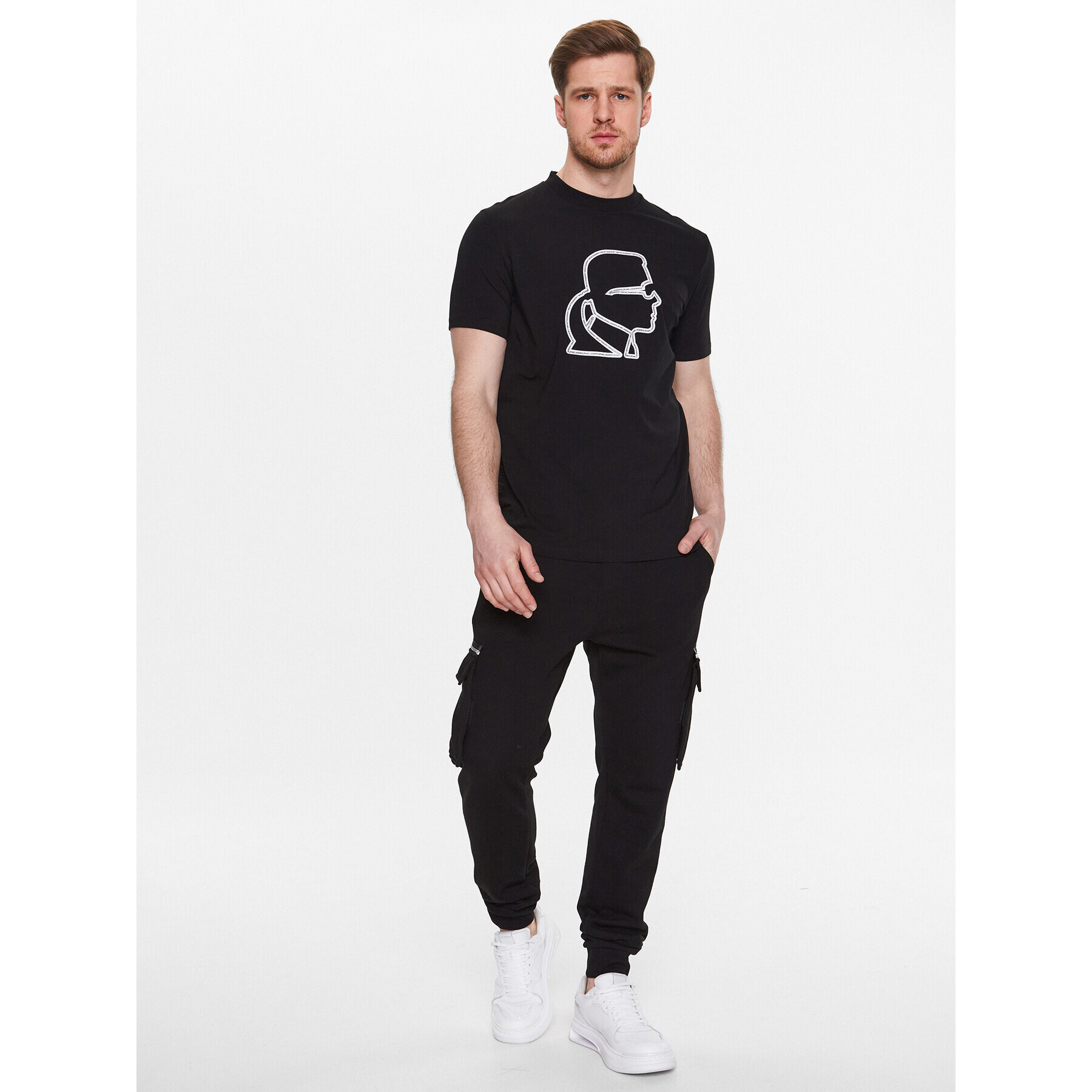 KARL LAGERFELD T-Shirt 755049 532221 Černá Regular Fit - Pepit.cz