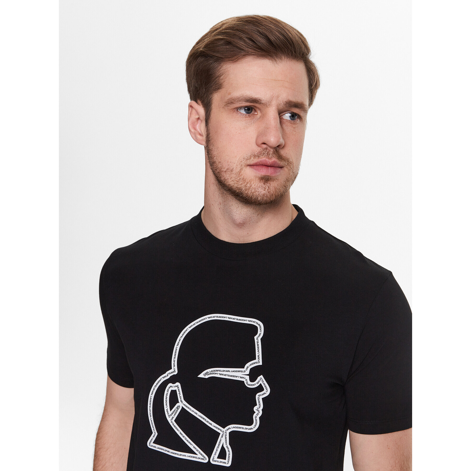 KARL LAGERFELD T-Shirt 755049 532221 Černá Regular Fit - Pepit.cz