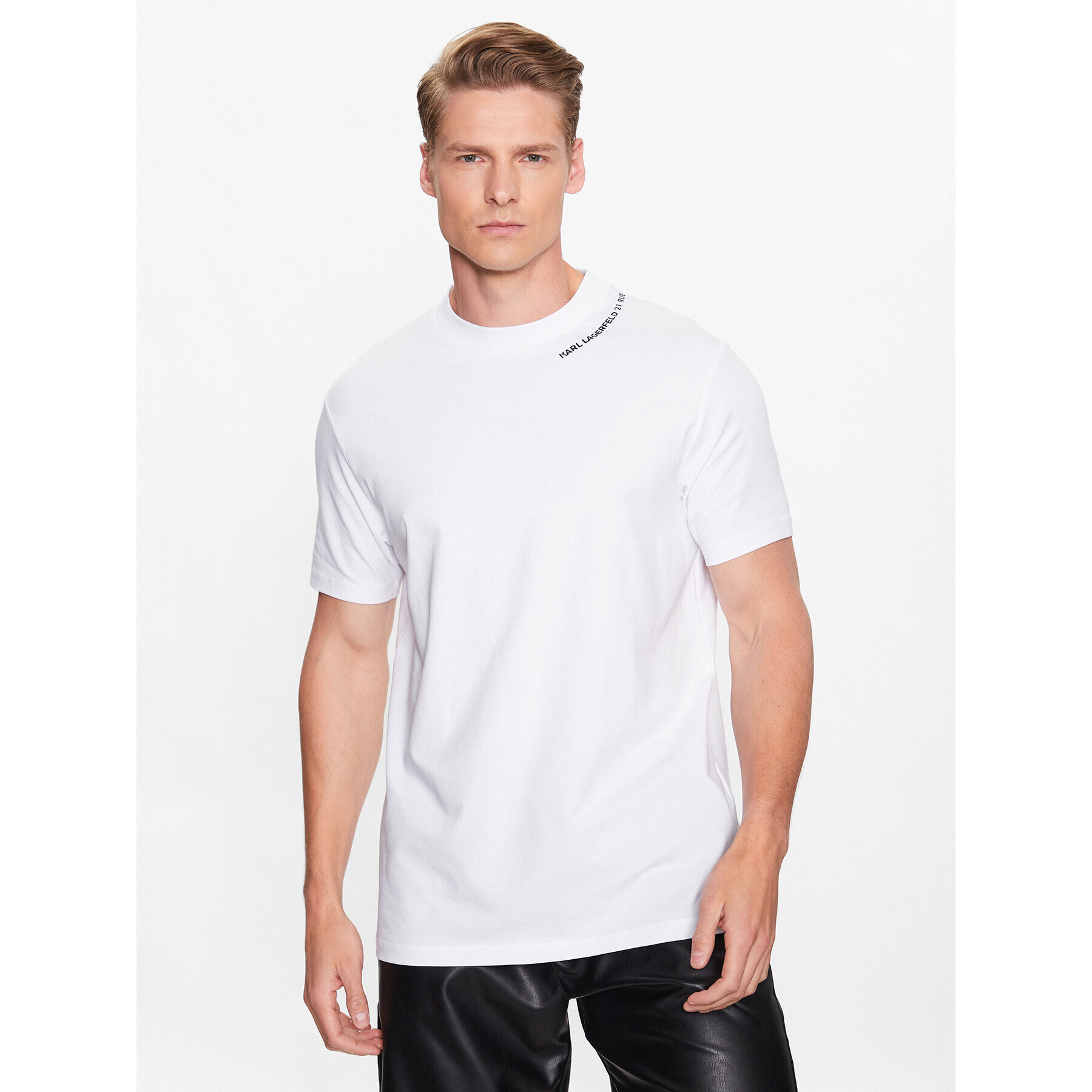 KARL LAGERFELD T-Shirt 755051 532221 Bílá Regular Fit - Pepit.cz