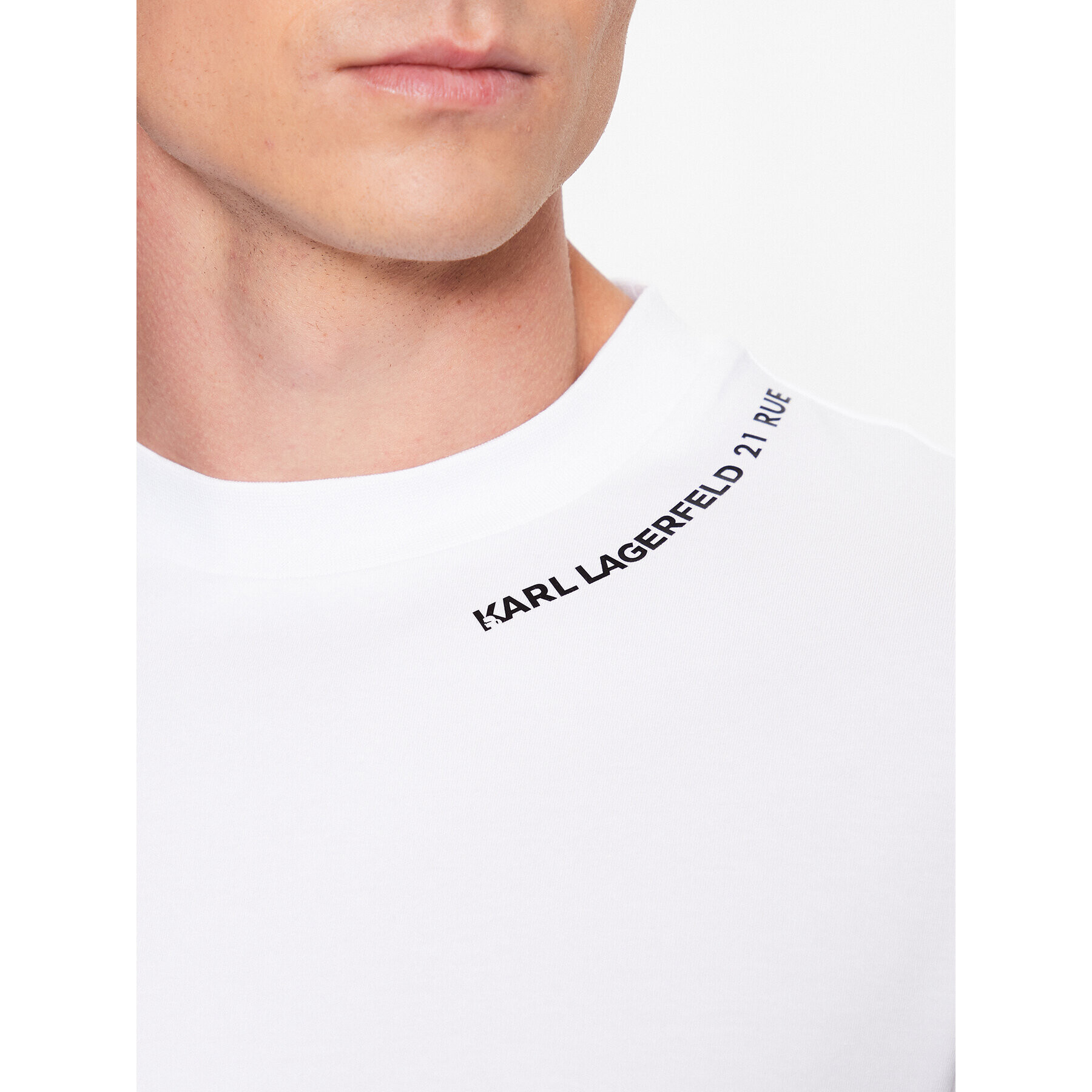 KARL LAGERFELD T-Shirt 755051 532221 Bílá Regular Fit - Pepit.cz