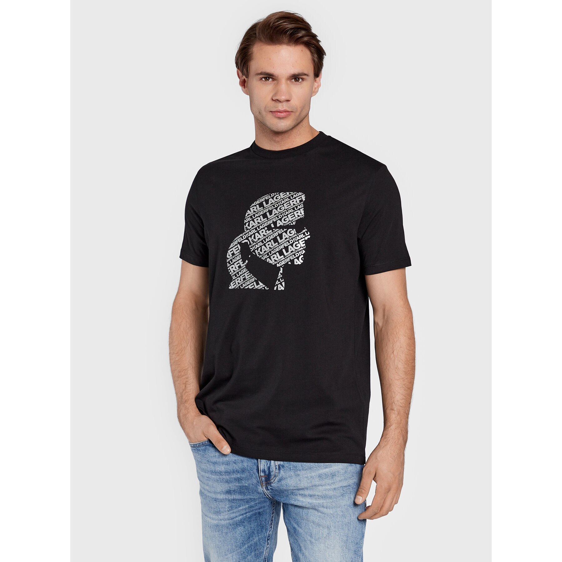 KARL LAGERFELD T-Shirt 755053 524224 Černá Regular Fit - Pepit.cz