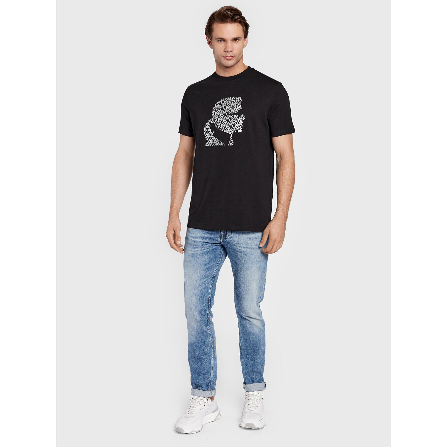 KARL LAGERFELD T-Shirt 755053 524224 Černá Regular Fit - Pepit.cz