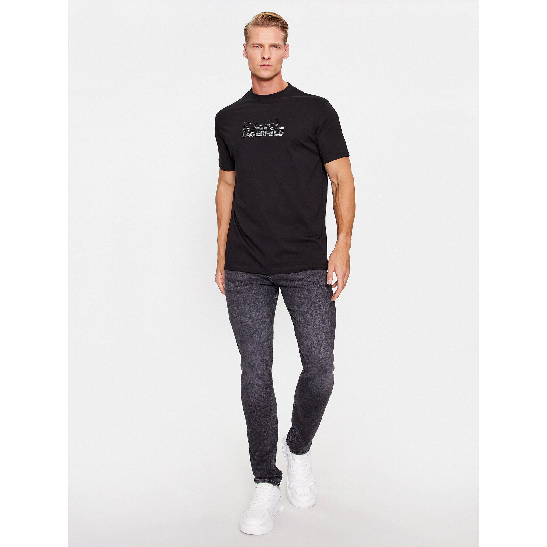 KARL LAGERFELD T-Shirt 755053 534225 Černá Regular Fit - Pepit.cz